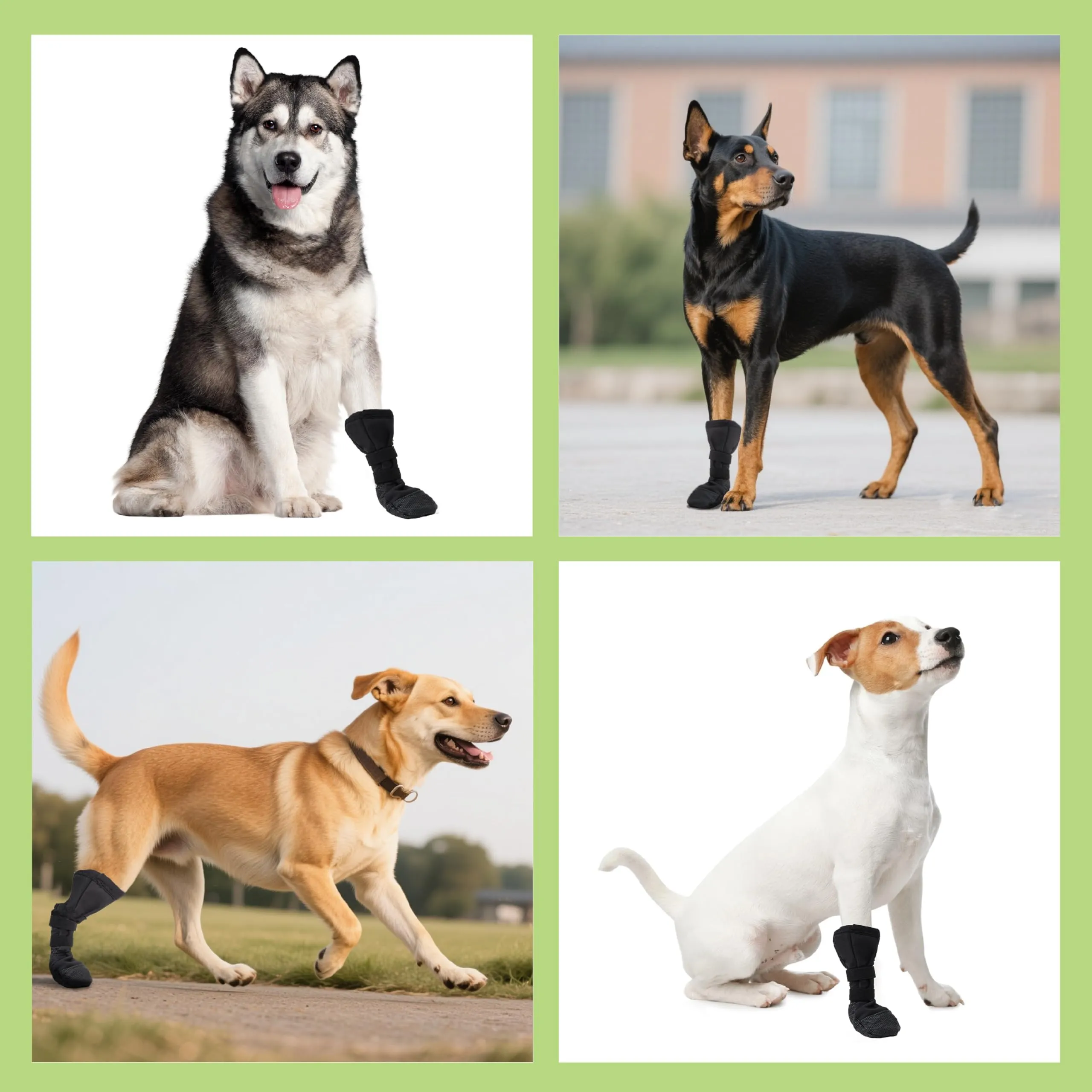 YUEXNKO Calze di Protezione e Recupero per Cani e Gatti, Stivali Impermeabili e Antiscivolo Traspiranti (L) - immagine 6