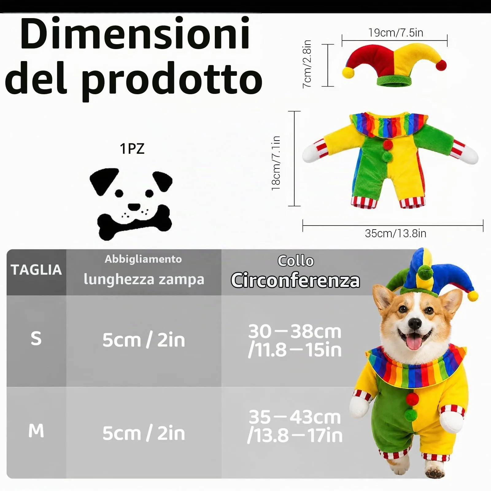 panemy Costume Halloween per Cane, Taglia S - immagine 7