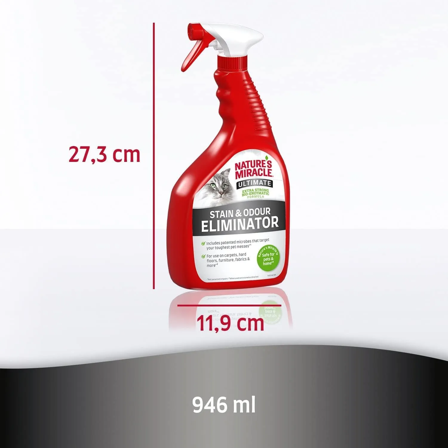 Nature's Miracle Ultimate Stain & Odour Eliminator for Cats, 946 ml - immagine 7