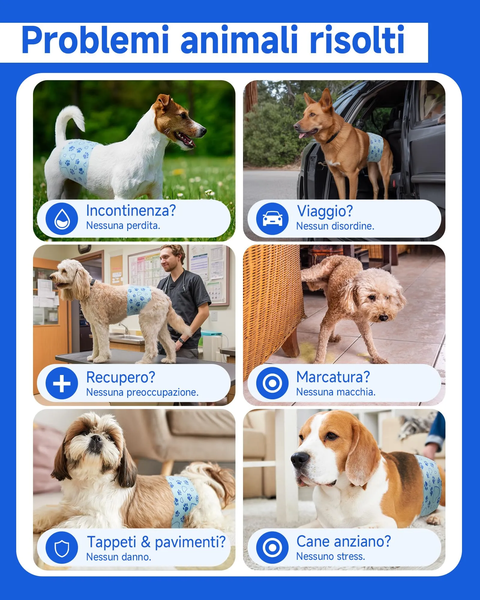 Flying Paws Pannolini per Cani, M, 26 Pezzi con Indicatore di Umido e Protezione Antifughe - immagine 5