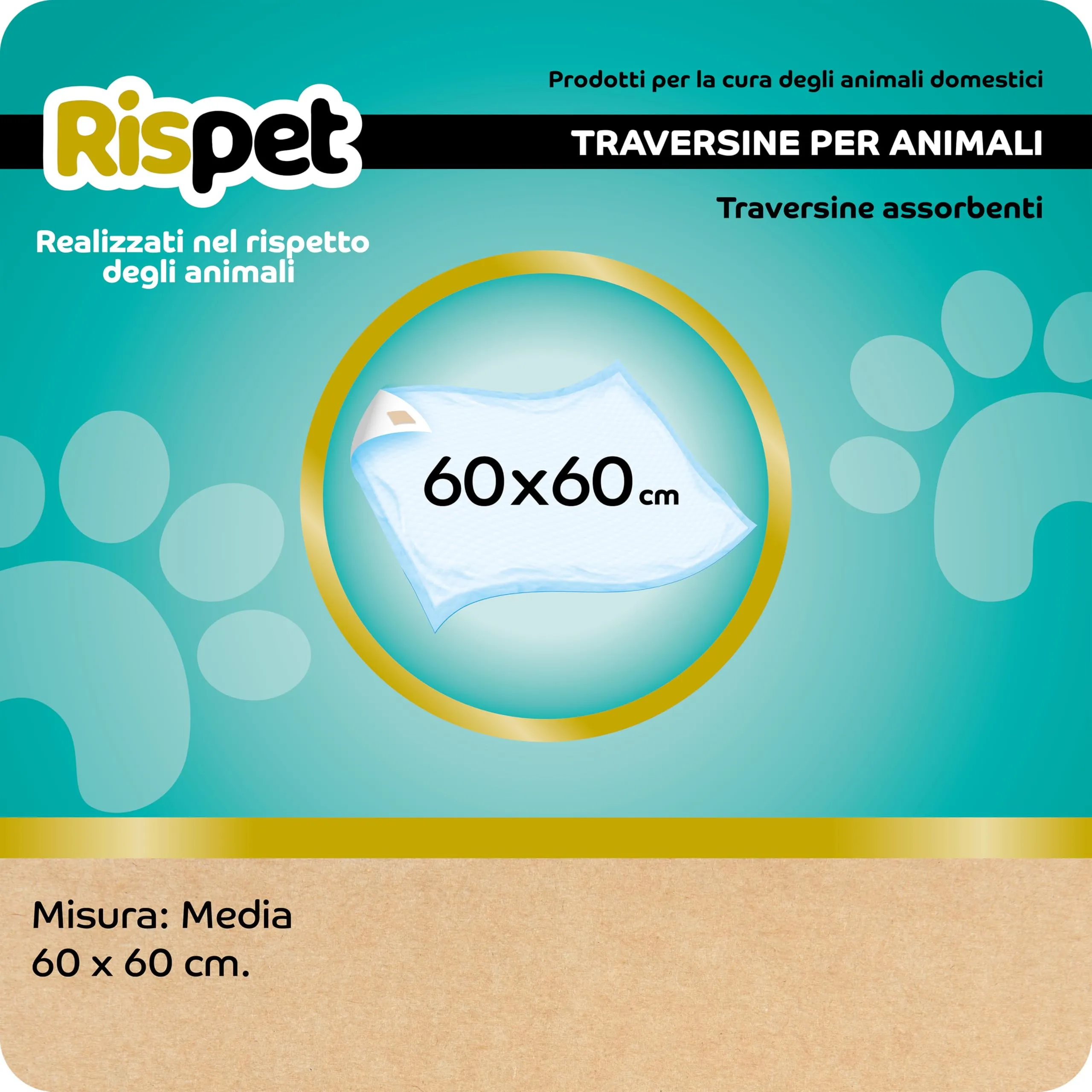 Rispet Tappetini Igienici per Cani 60x60cm, 56 Unità - immagine 5
