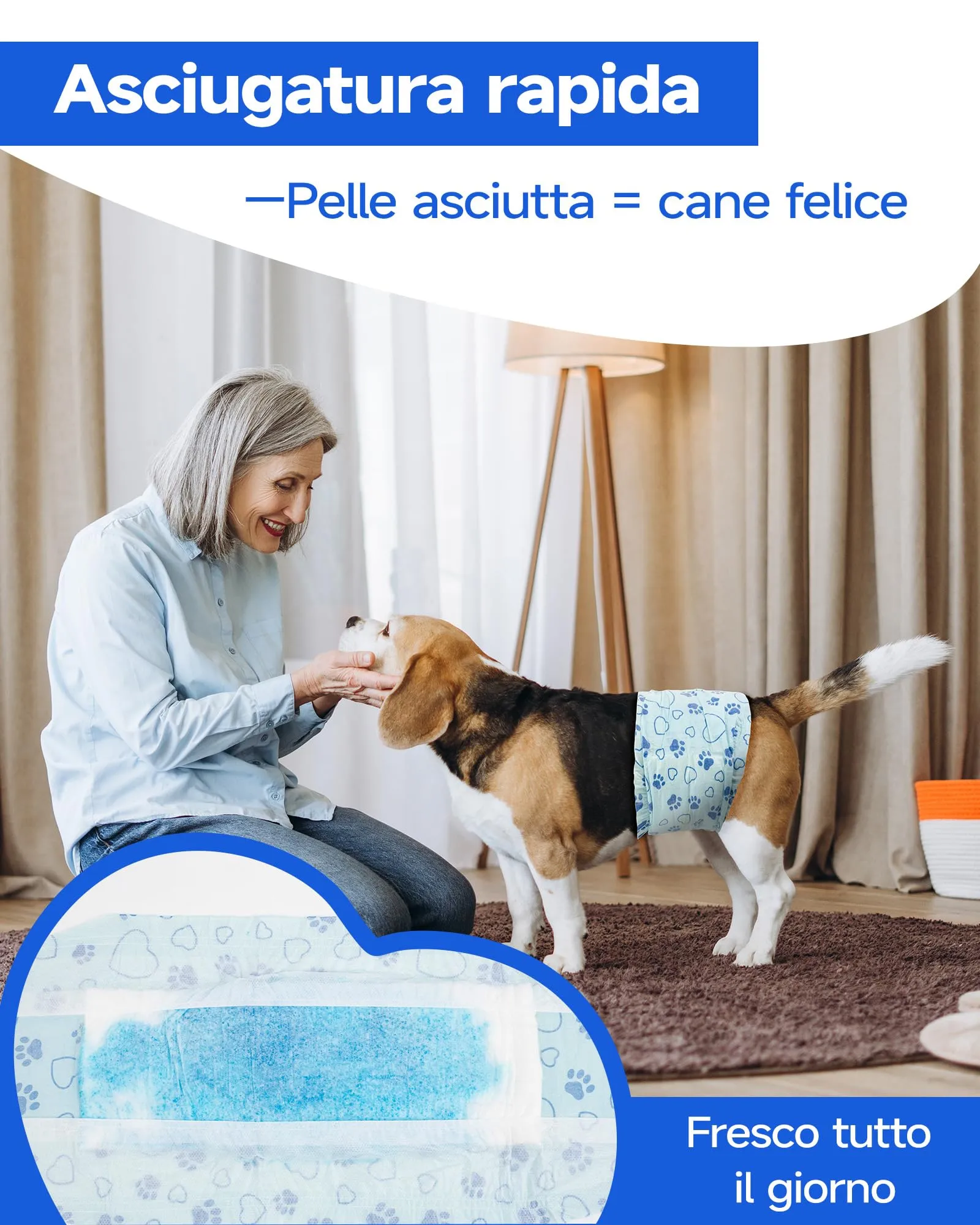 Flying Paws Pannolini per Cani, Taglia L, 52 Pezzi - immagine 9
