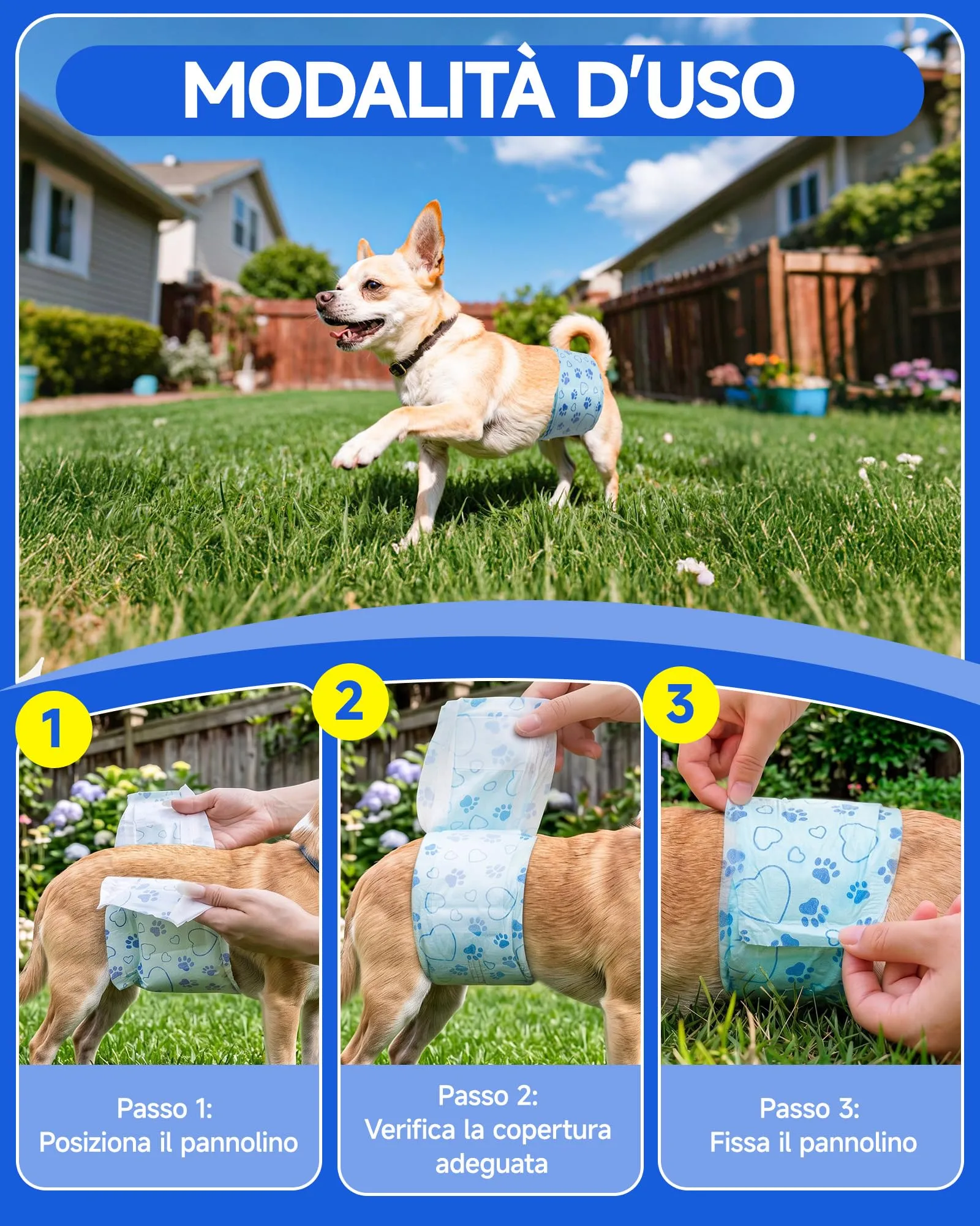 Flying Paws Pannolini per Cani, XS, 26 Pezzi con Indicatore di Umido e Protezione Antifughe - immagine 6