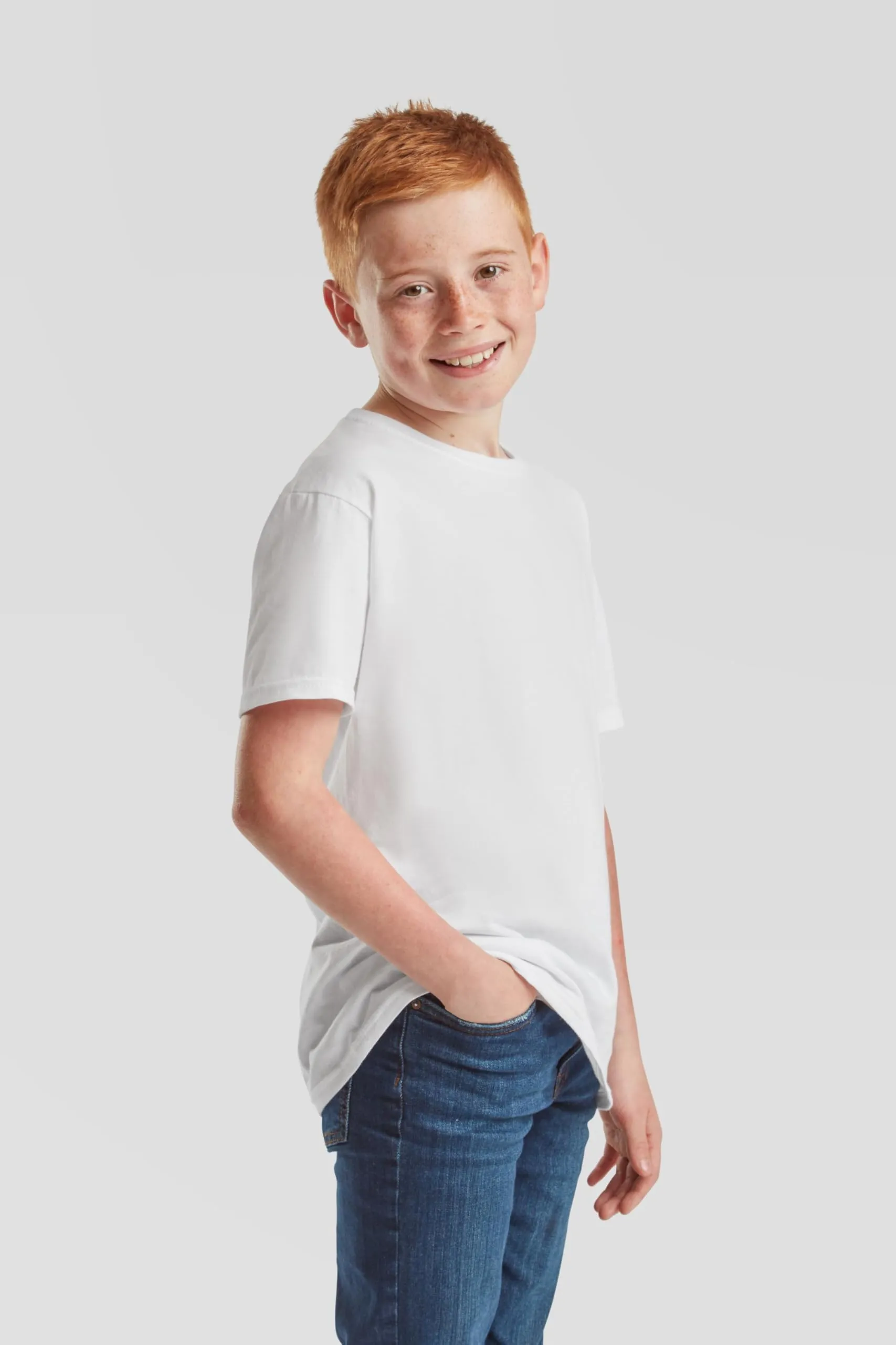Fruit of the Loom Maglietta da Ragazzo Bianco 104 cm - immagine 4