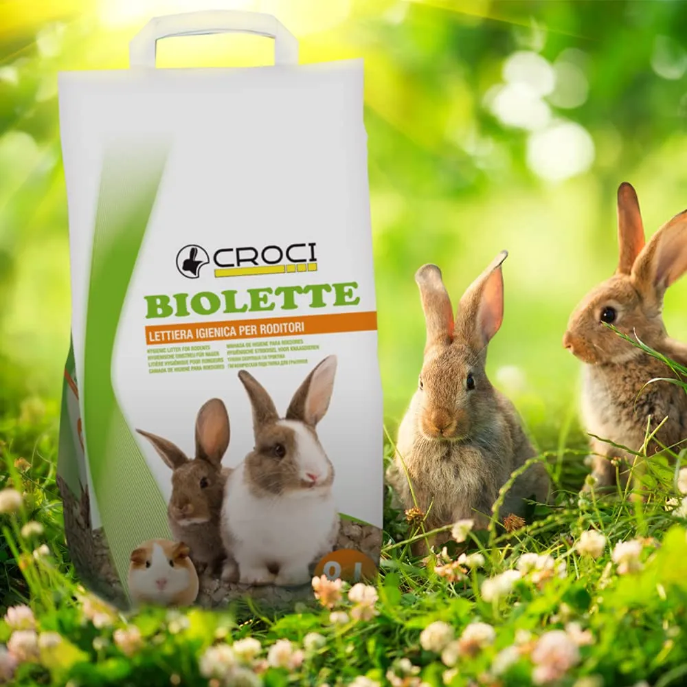 Croci Biolette Lettiera Ecologica Pellet 8 Litri per Conigli, Roditori, Uccelli e Piccoli Mammiferi - immagine 5