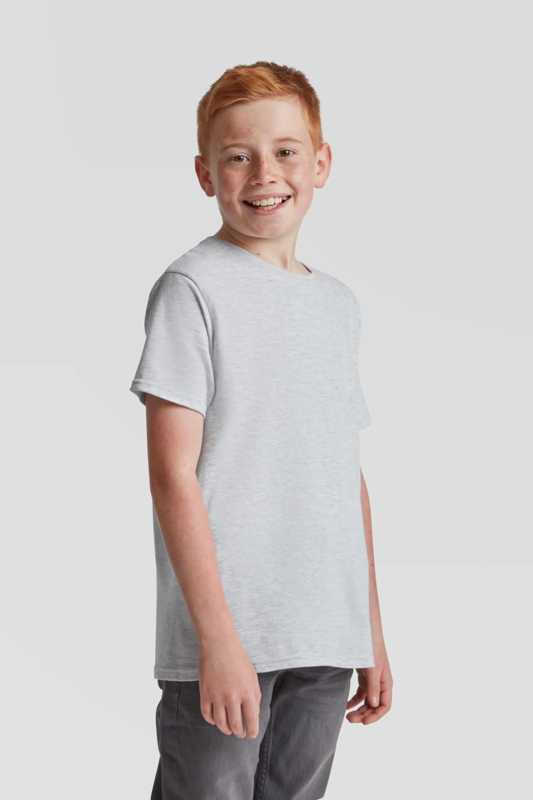 Fruit of the Loom Valueweight Maglietta per Bambini, Grigio Mélange, 104 UE, 3 Anni - immagine 4