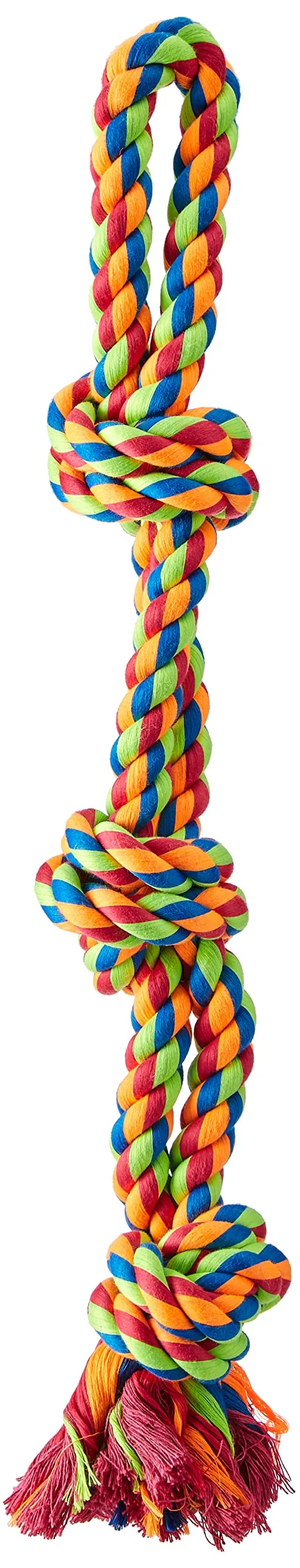 Croci Cotonosso Corda da gioco per cani in puro cotone con 3 nodi doppi, 56 cm - immagine 1