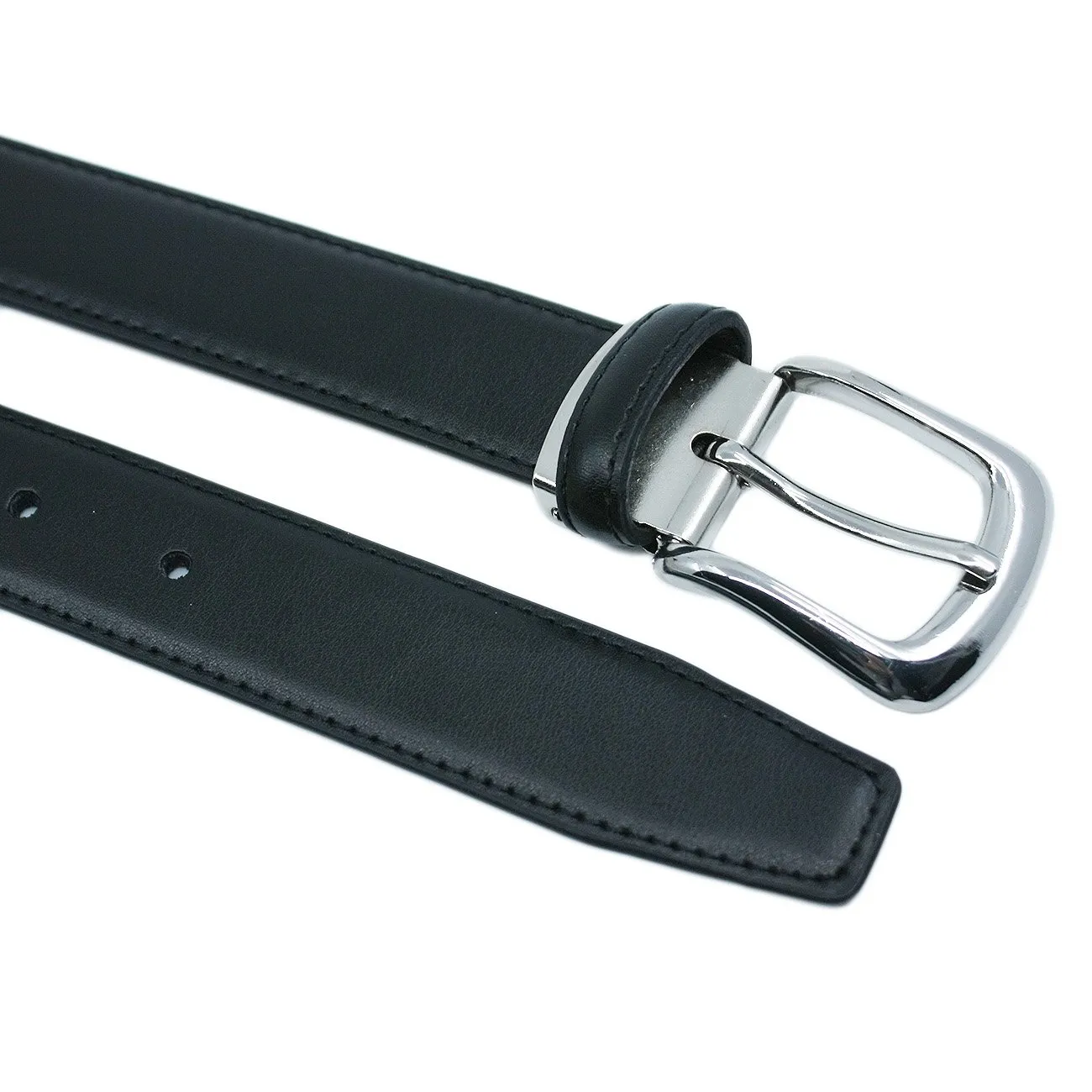 YEHMAN Cintura Classica in Crosta di Pelle Bovina, 3 cm x 120 cm, Nero - immagine 3