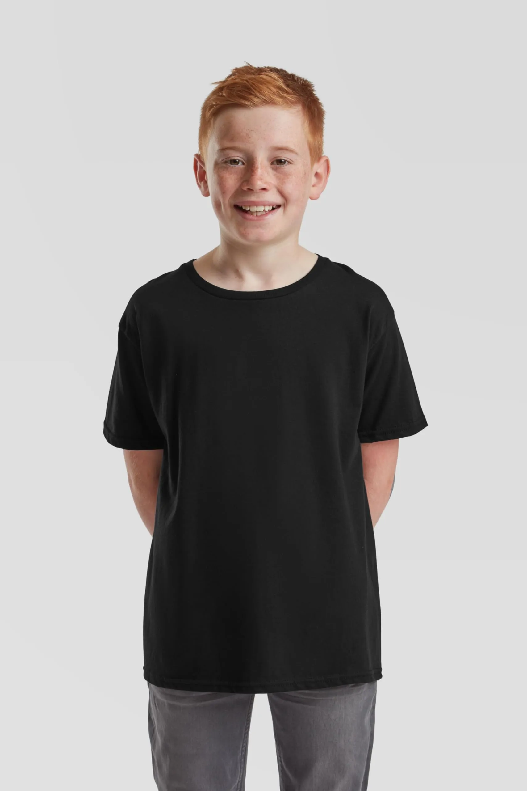 Fruit of the Loom Maglietta Ragazzo, Nero, 9 Anni - immagine 3