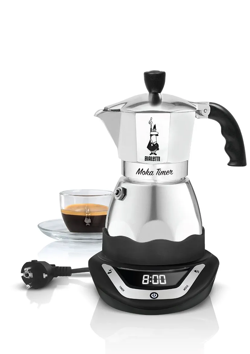 Bialetti Moka Timer Caffettiera Elettrica, 6 Tazze - immagine 1