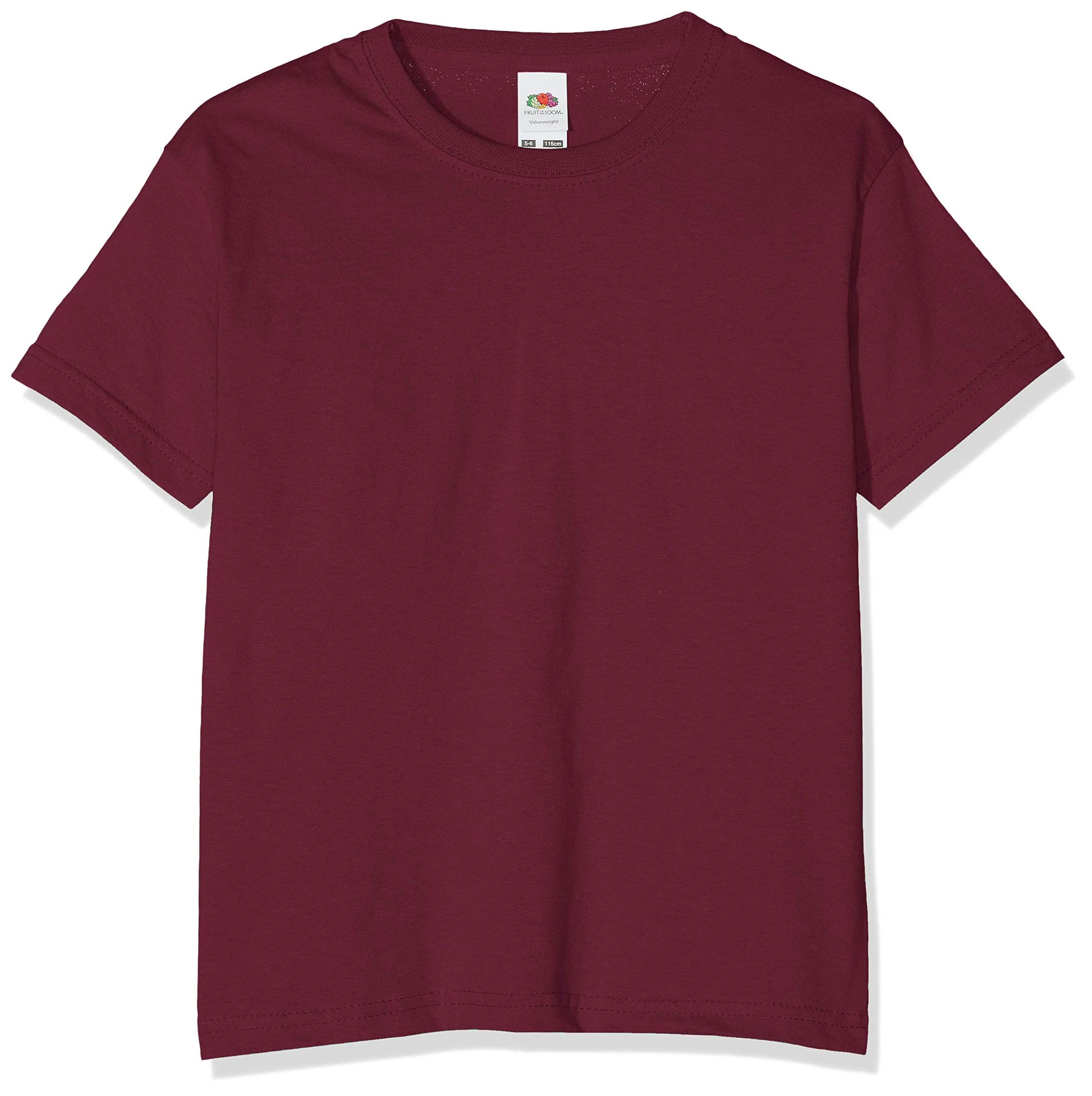Fruit of the Loom Bambino T-Shirt, Rosso Burgunderrot, 12-13 Anni (Size 34) - immagine 1