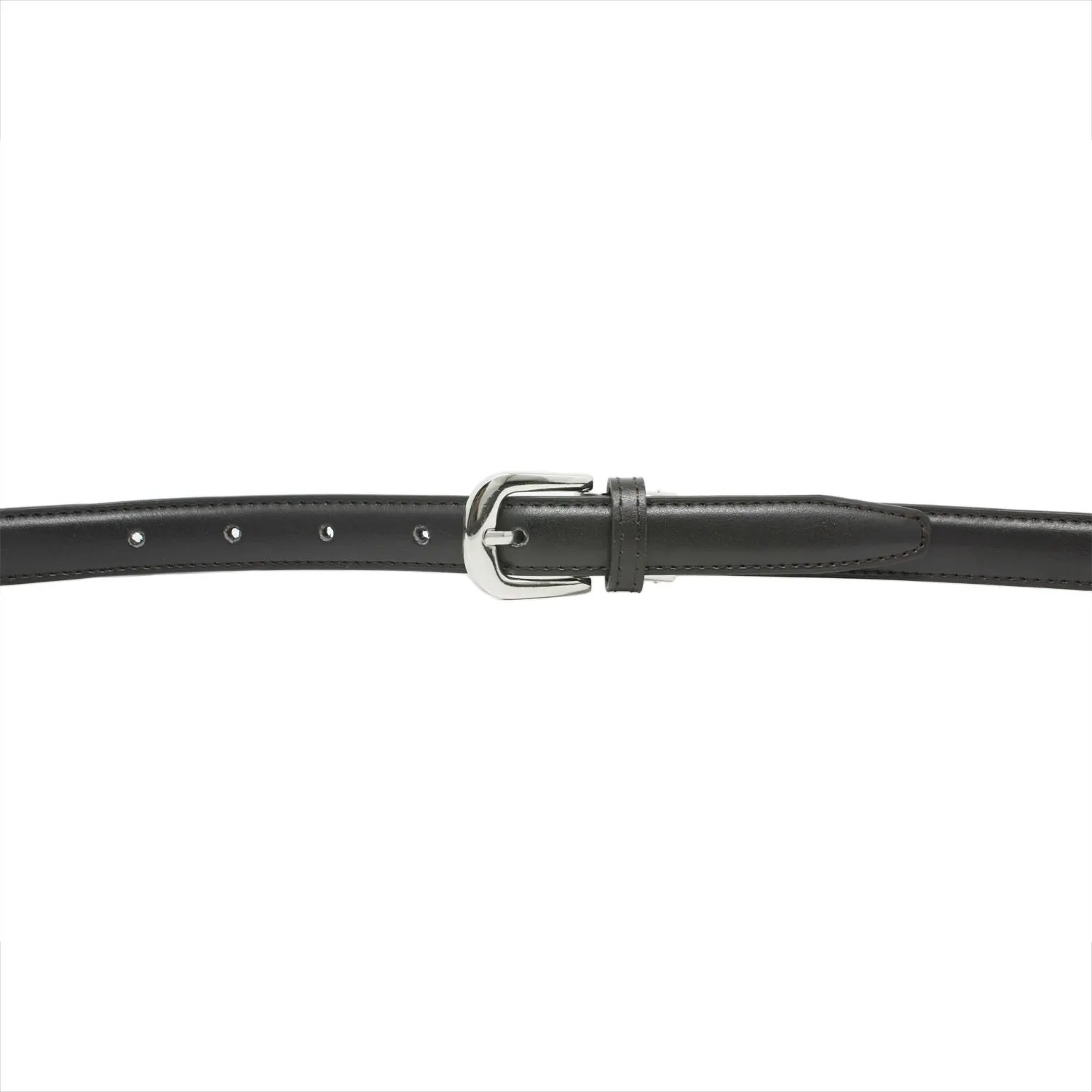 Yehman Cintura da Donna in Pelle di Vacchetta, 2 cm, Marrone Scuro, 120 cm - immagine 3
