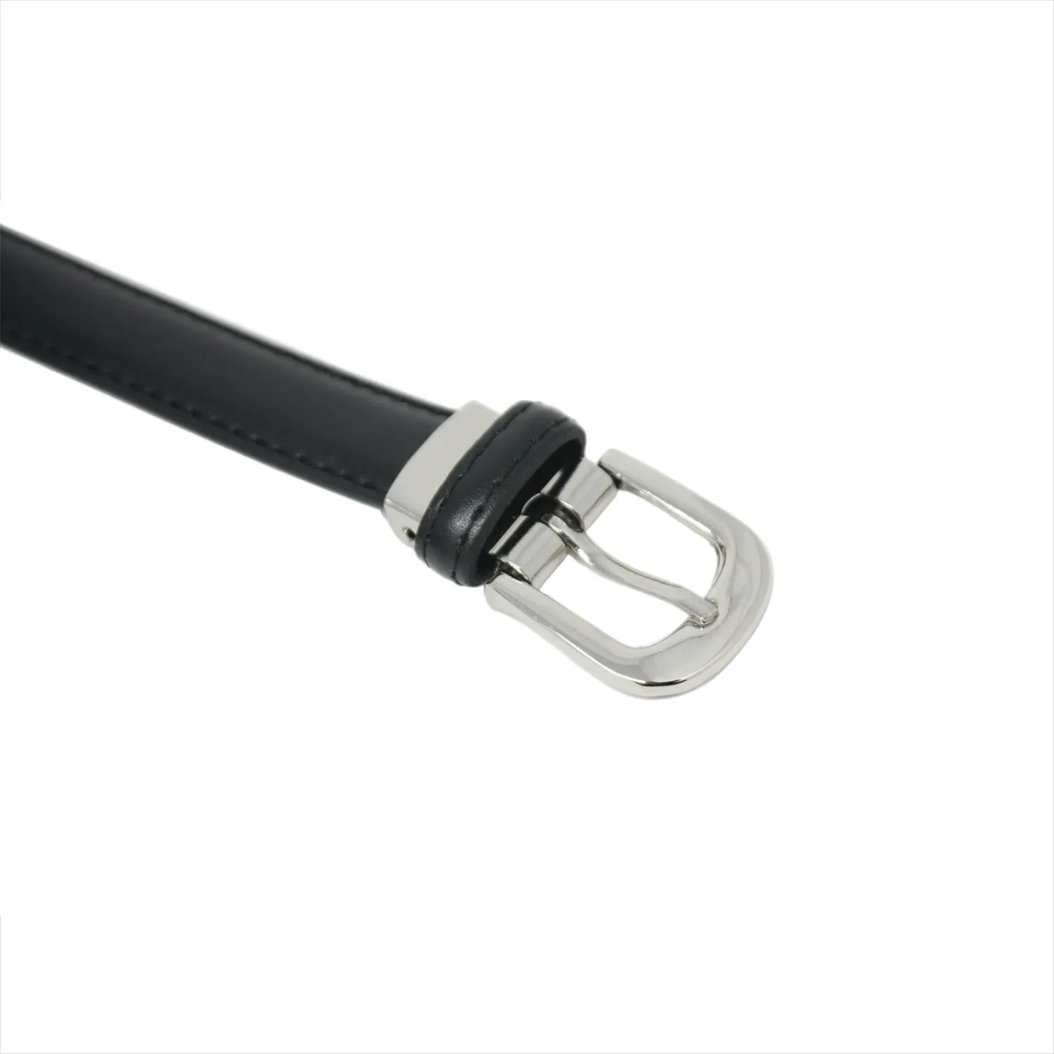 Yehman Cintura da Donna in Pelle di Vacchetta, 2 cm x 120 cm, Nero - immagine 4