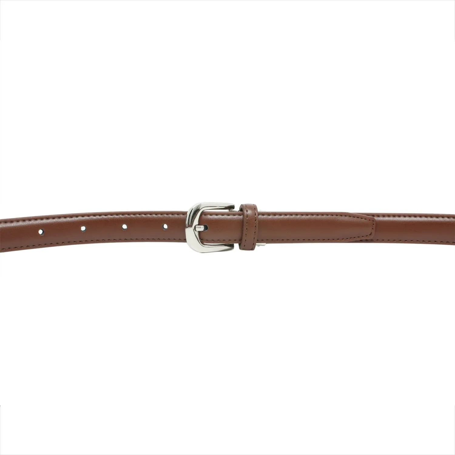 Yehman Cintura da Donna in Pelle di Vacchetta, 2 cm x 120 cm, Marrone Chiaro - immagine 3