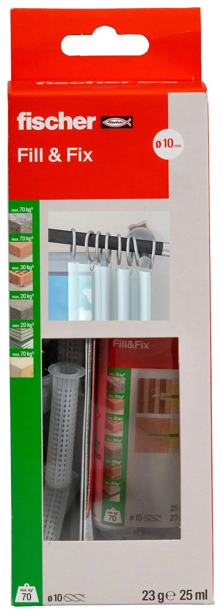 Fischer Fill and Fix Resina Bicomponente per Riparazione Fori e Fissaggi, 51098 - immagine 2