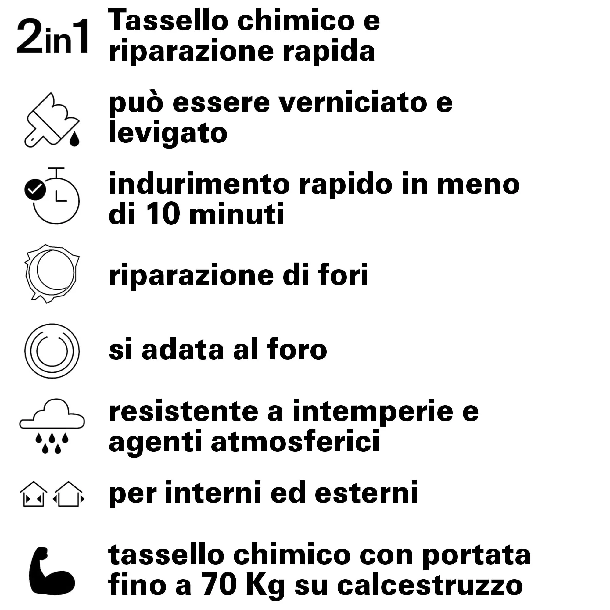 Fischer Fill and Fix Resina Bicomponente per Riparazione Fori e Fissaggi, 51098 - immagine 5