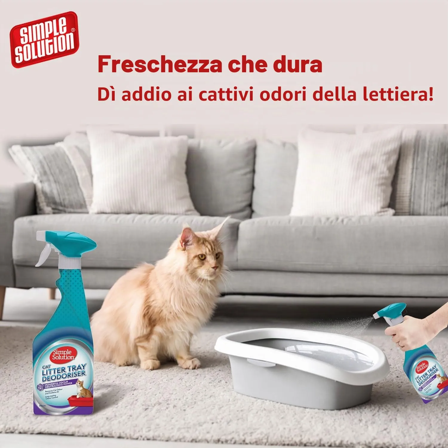 Simple Solution Eliminatore Odori Lettiera Gatto Enzimatico 500 ml - immagine 6