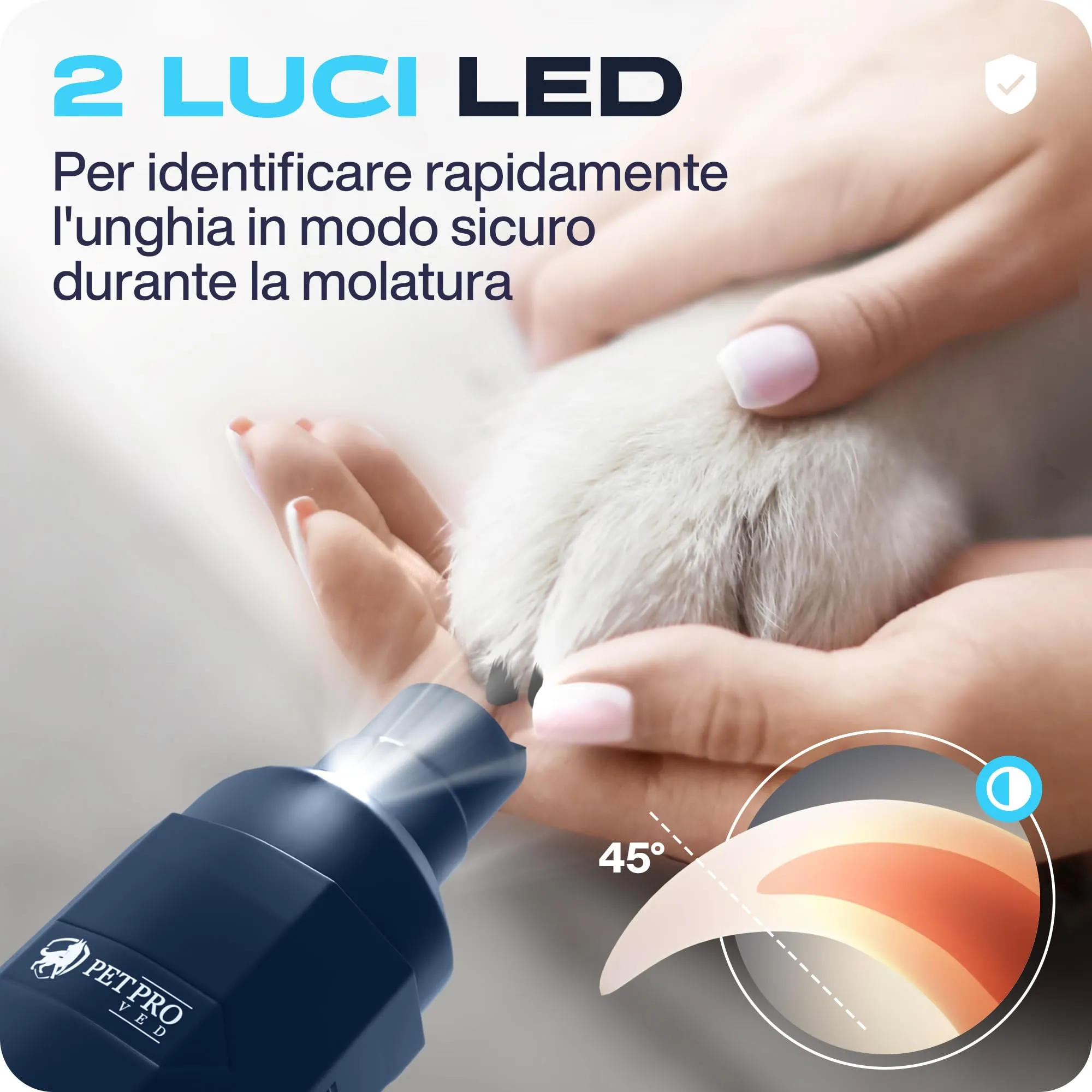 PETPROVED Tagliaunghie Elettrico per Cani, Silenzioso (Blu) - immagine 4