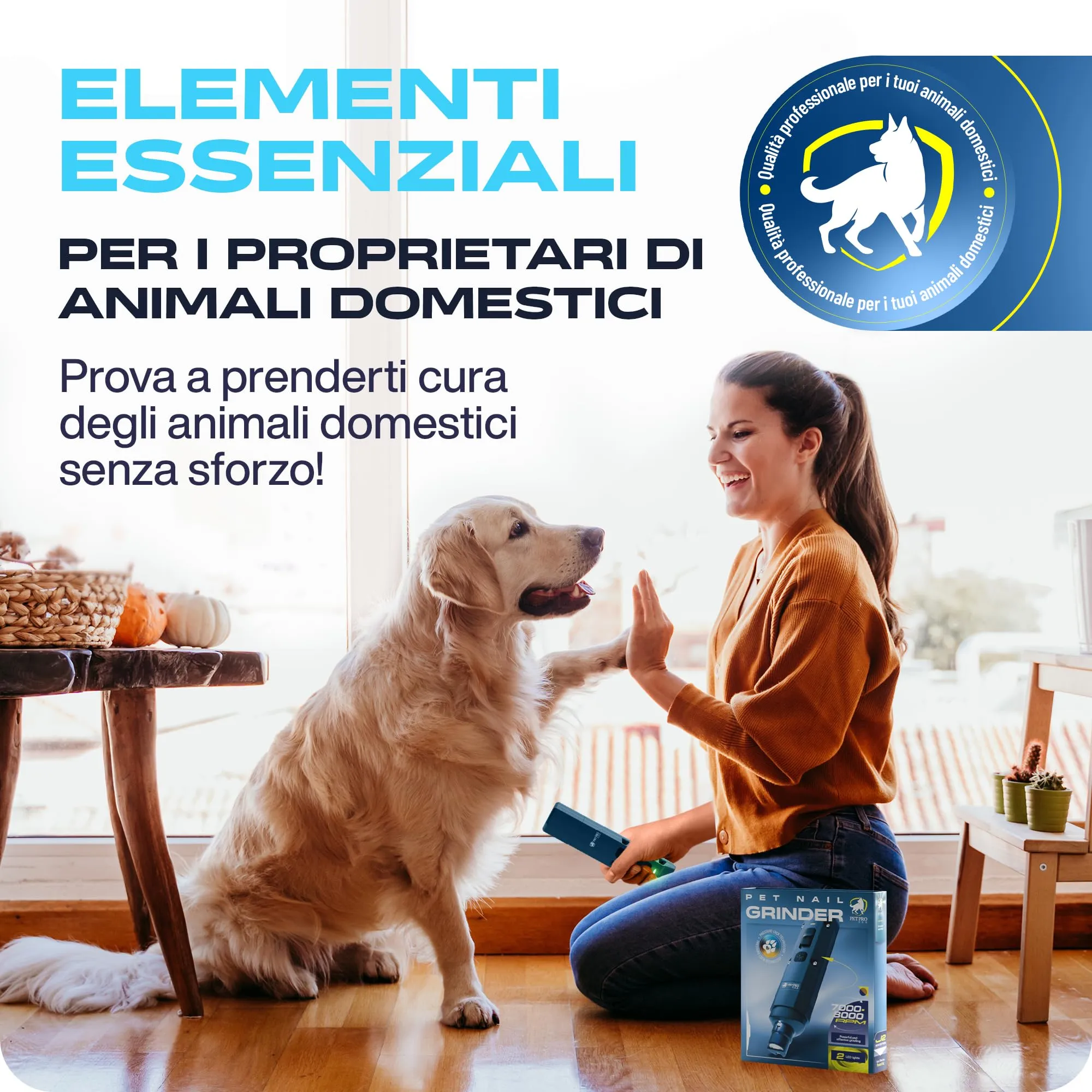 PETPROVED Tagliaunghie Elettrico per Cani, Silenzioso (Blu) - immagine 9