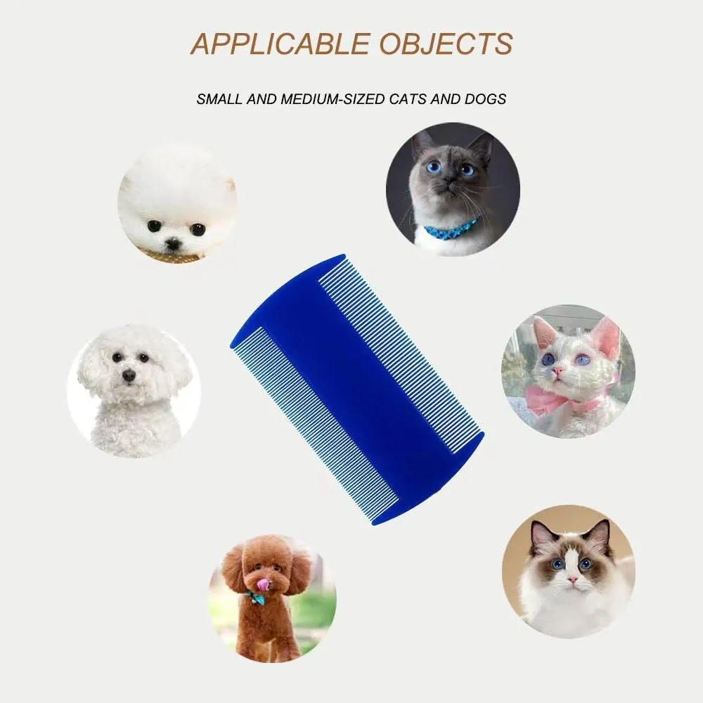 Aeuezxx Pettine per Gatti e Cani, Set da 3 Pezzi in Acciaio Inox Anti Pulci e Pidocchi - immagine 4