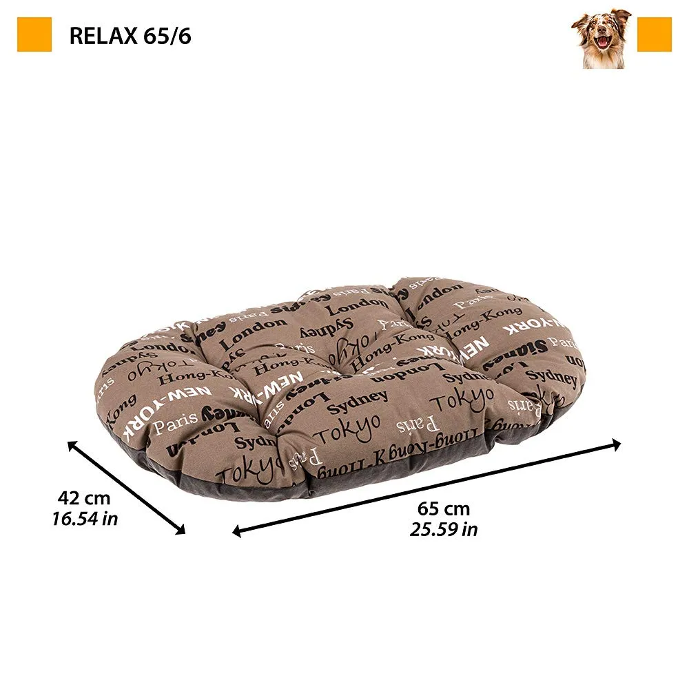 Ferplast Relax Cuscino per cani e gatti, 65 x 42 cm, Marrone - immagine 2