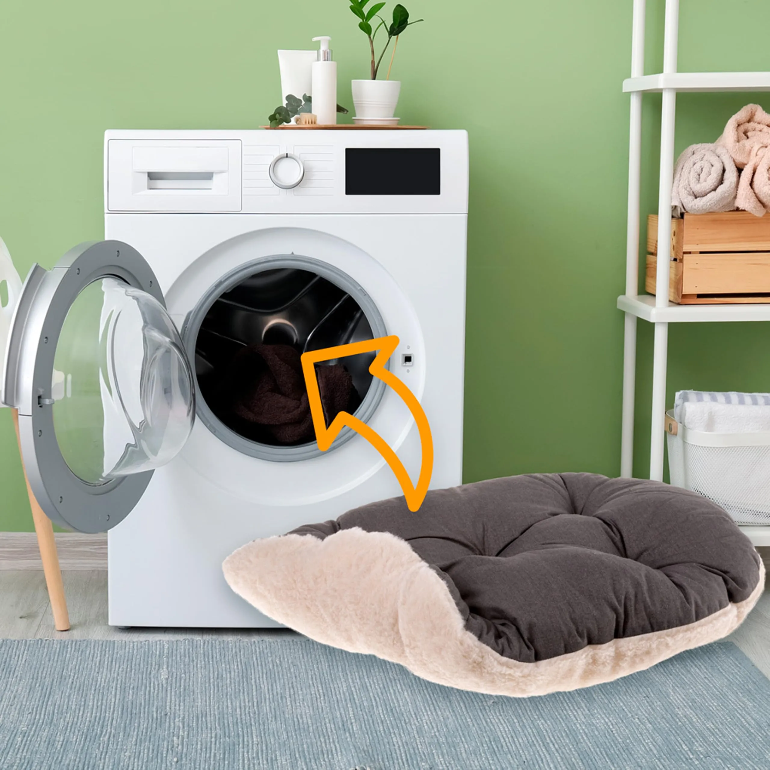 Ferplast Relax Cuscino per cani e gatti, 43 x 30 cm, Marrone e Bianco - immagine 6