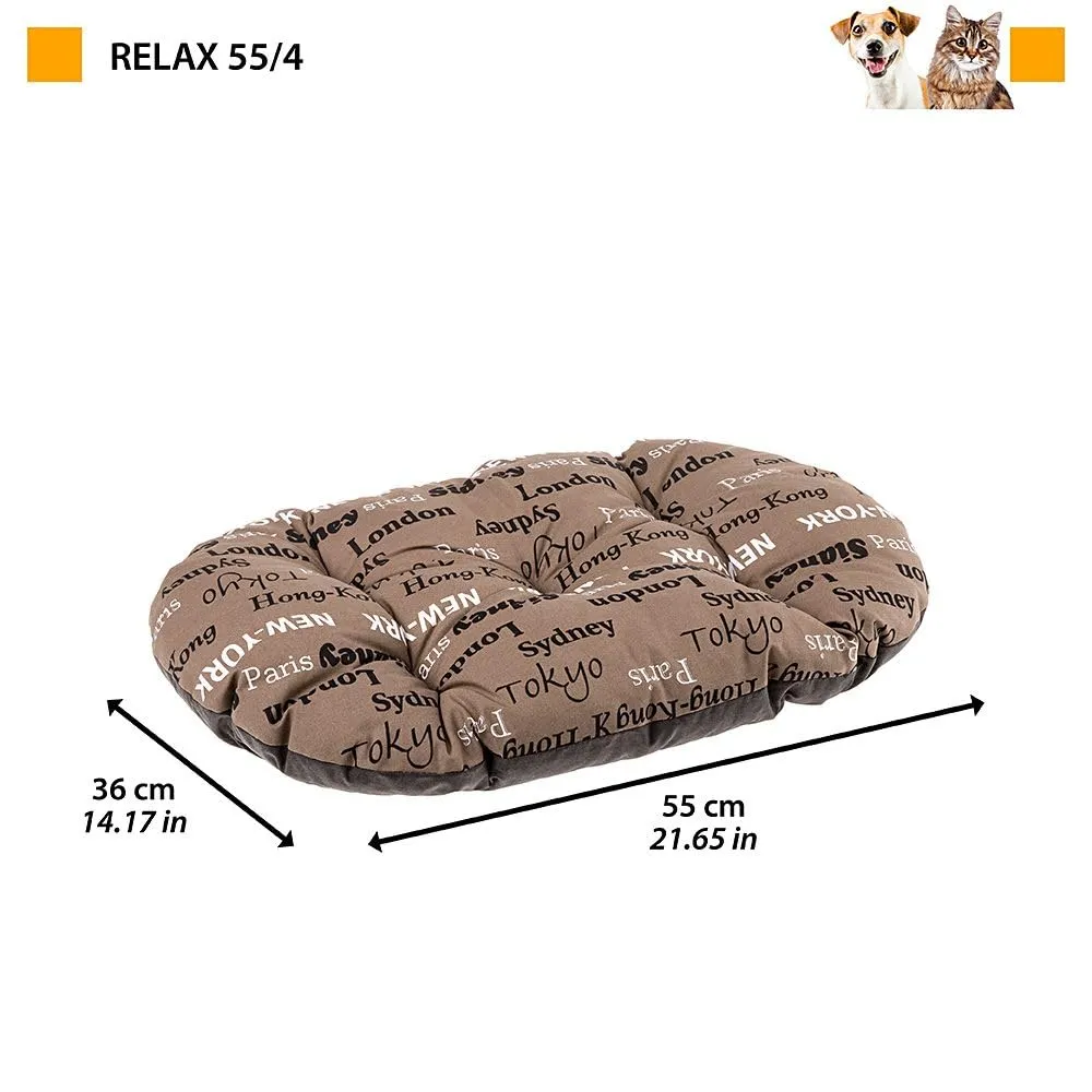 Ferplast Relax Cuscino per cani e gatti, 55 x 36 cm, Marrone - immagine 4