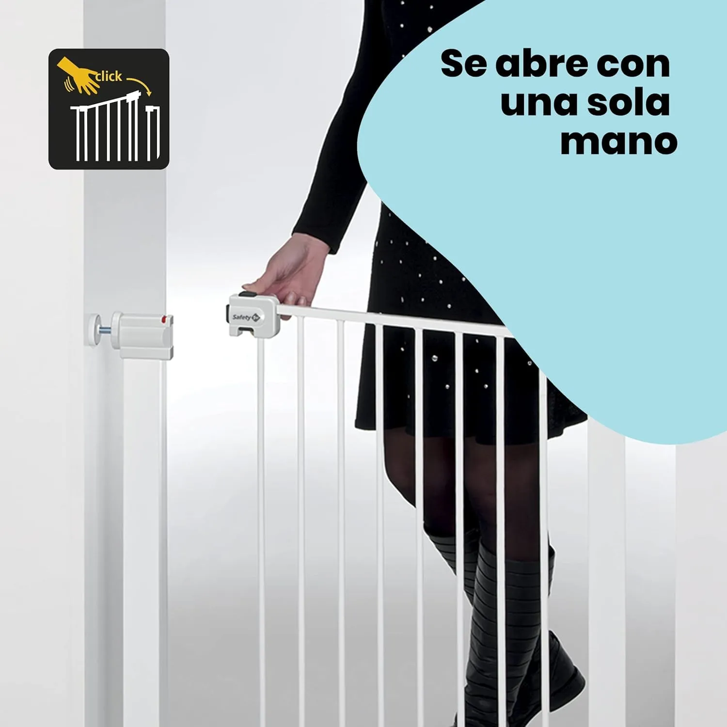 Safety 1st Secure Tech Cancelletto di Sicurezza in Metallo, 73-80 cm, Bianco - immagine 4