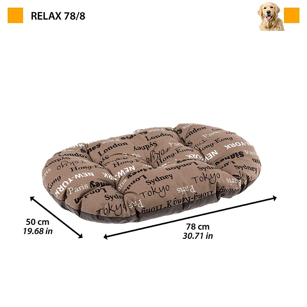 Ferplast Relax Cuscino per Cani e Gatti, 78 x 50 cm, Marrone - immagine 2