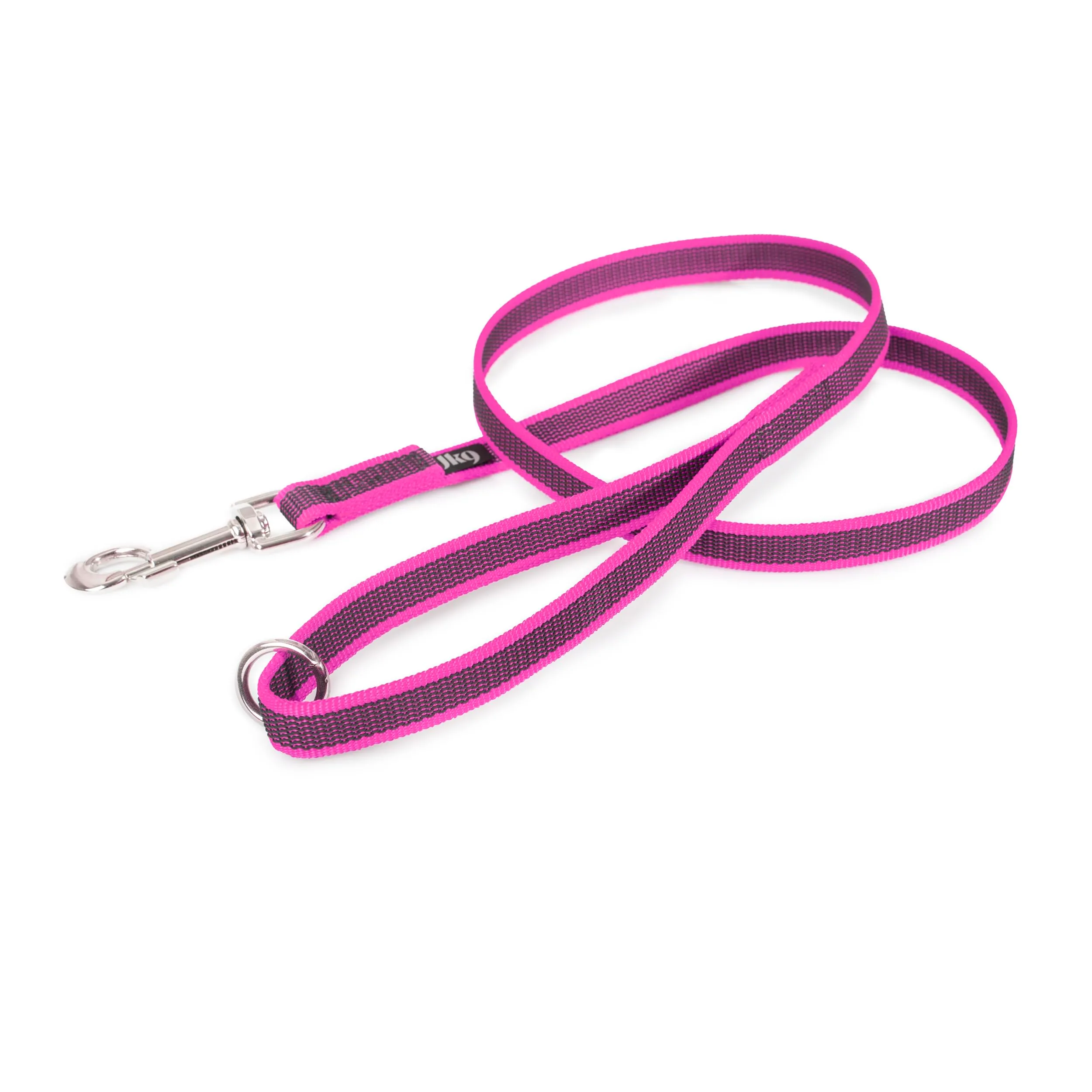 Julius-K9 Color & Gray Super Presa Guinzaglio Con Manico e Anello O, 20 mm x 1.2 m, Rosa - immagine 2