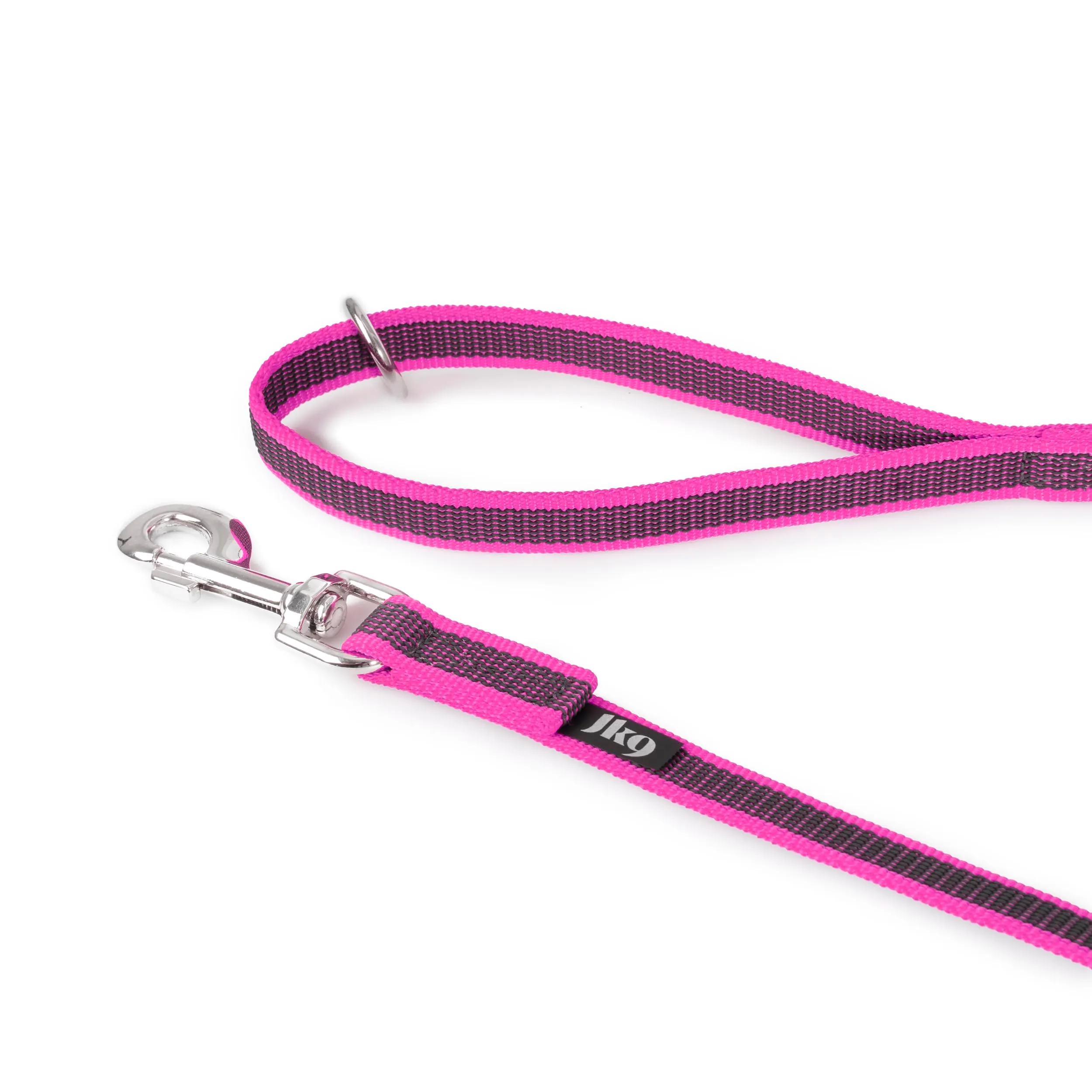 Julius-K9 Color & Gray Super Presa Guinzaglio Con Manico e Anello O, 20 mm x 1.2 m, Rosa - immagine 3