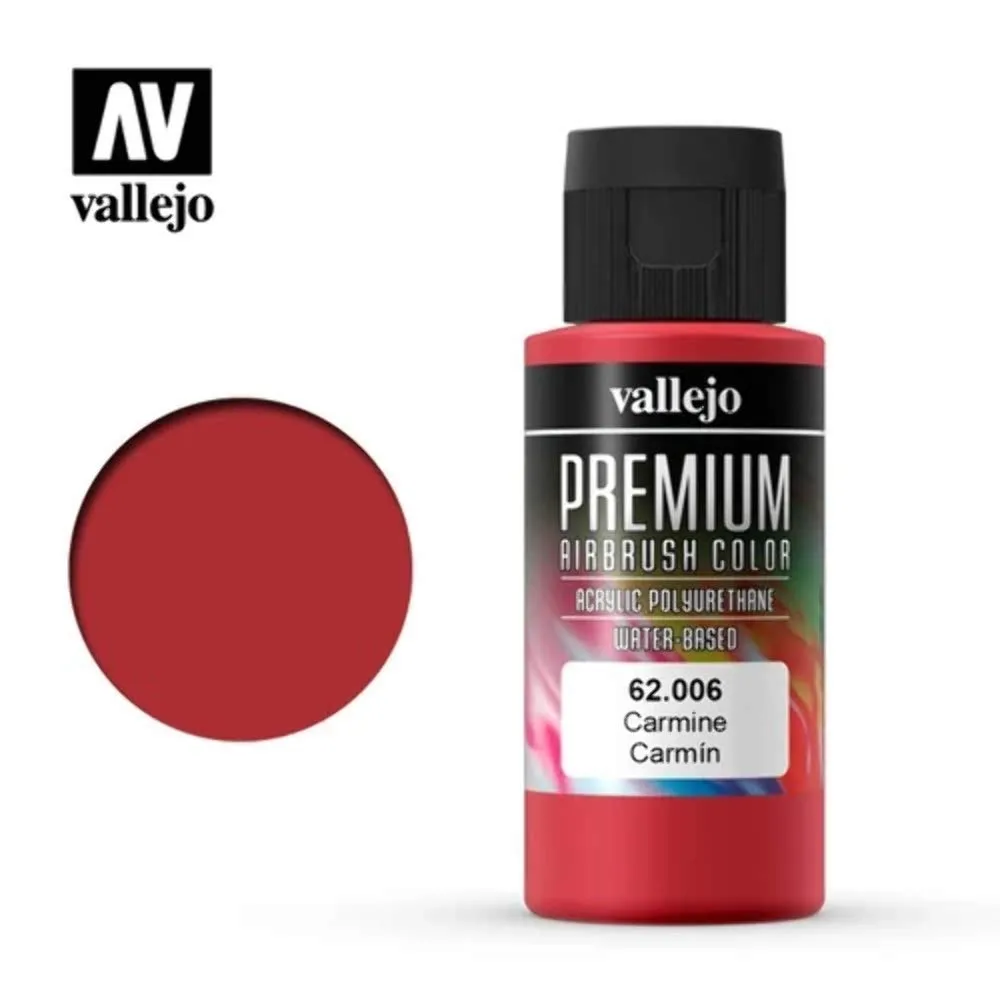 Vallejo 62006 Colore Acrilico per Aerografia, Rosso (Carmine), 60 ml - immagine 2