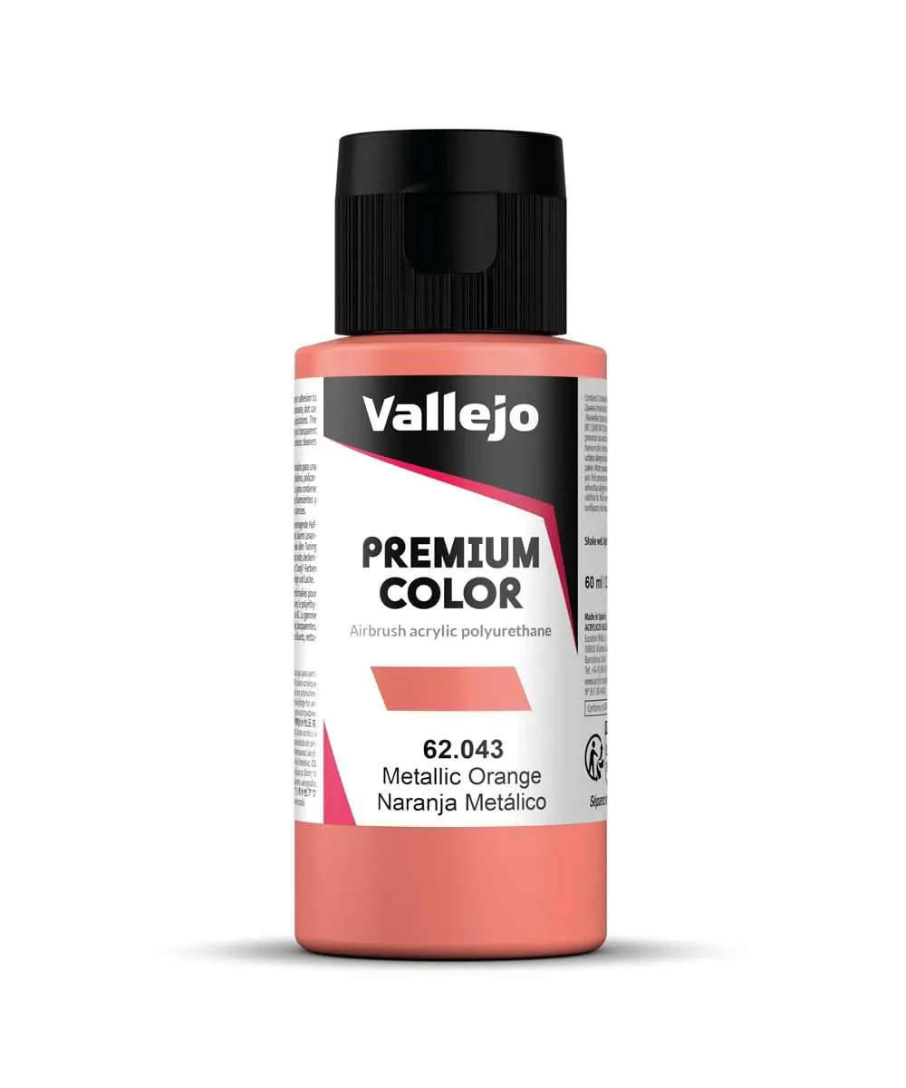 Vallejo 62043 Colore Acrilico Per Aerografia, Metallic Orange, 60 ml - immagine 1