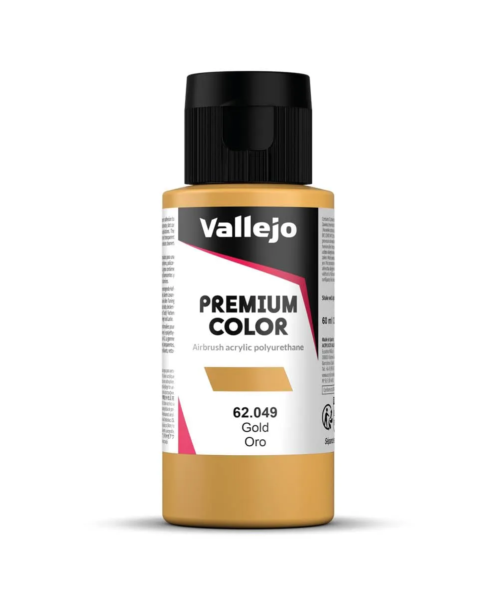 Vallejo 62049 Colore Acrilico per Aerografia, Oro, 60 ml - immagine 1