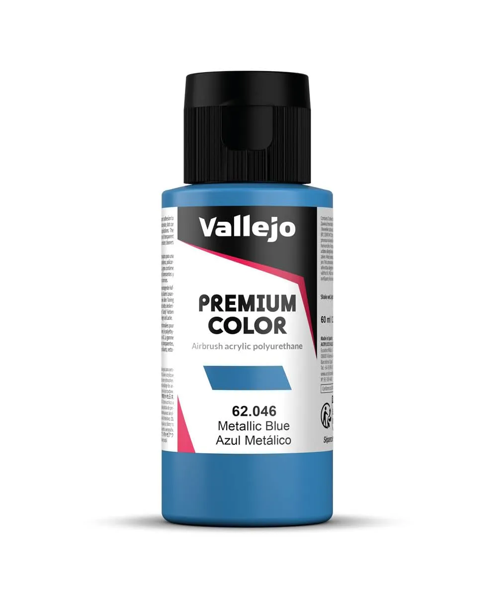 Vallejo 62046 Acrylic Airbrush Color, Metallic Blue, 60 ml - immagine 1