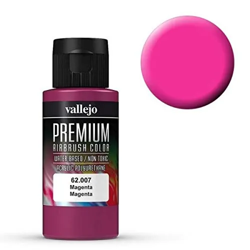Vallejo 62007 Acrylic Airbrush Color, Magenta, 60 ml - immagine 2