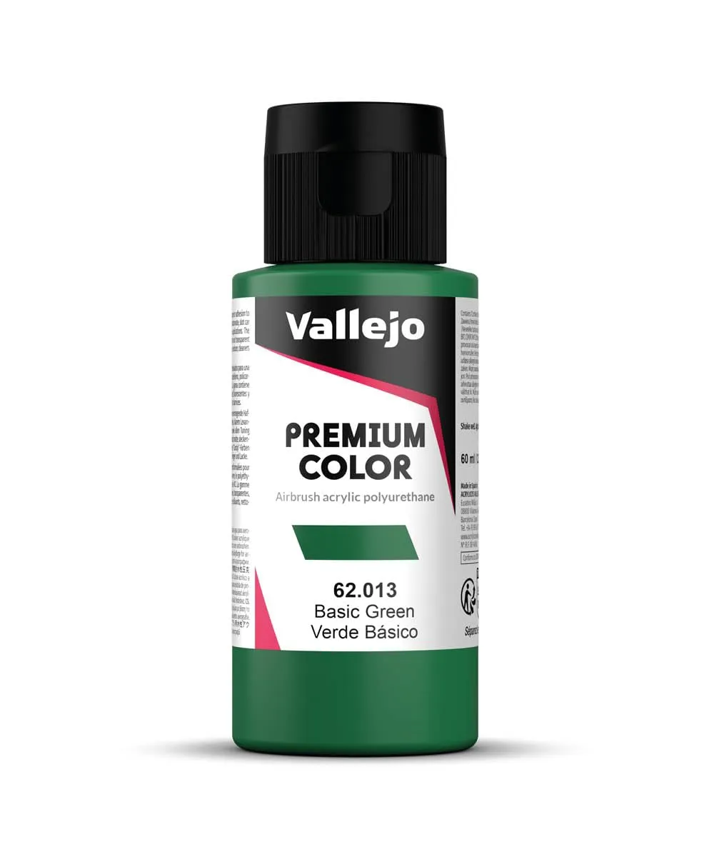 Vallejo 62013 Basic Green Acrylic Airbrush Paint, 60 ml - immagine 1