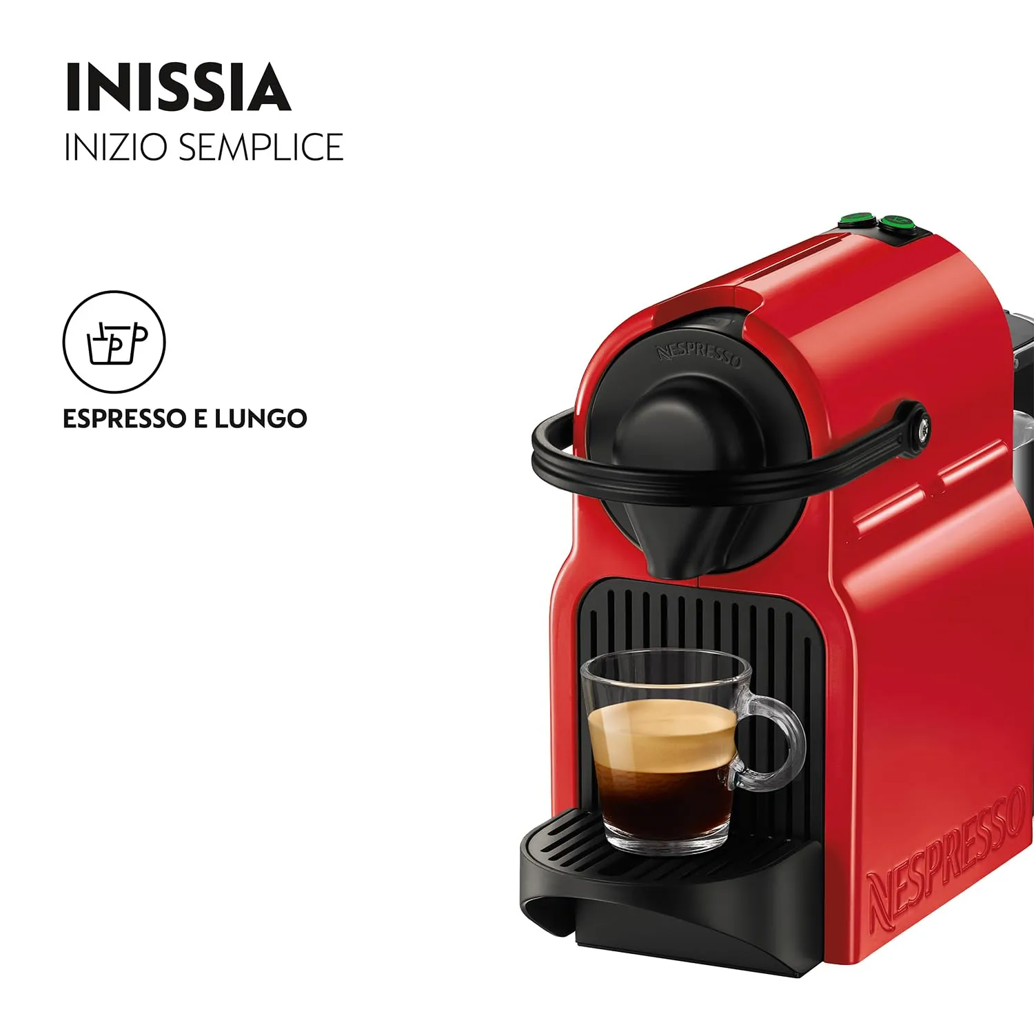 Krups Nespresso Inissia Kapselmaschine, Rot - immagine 4
