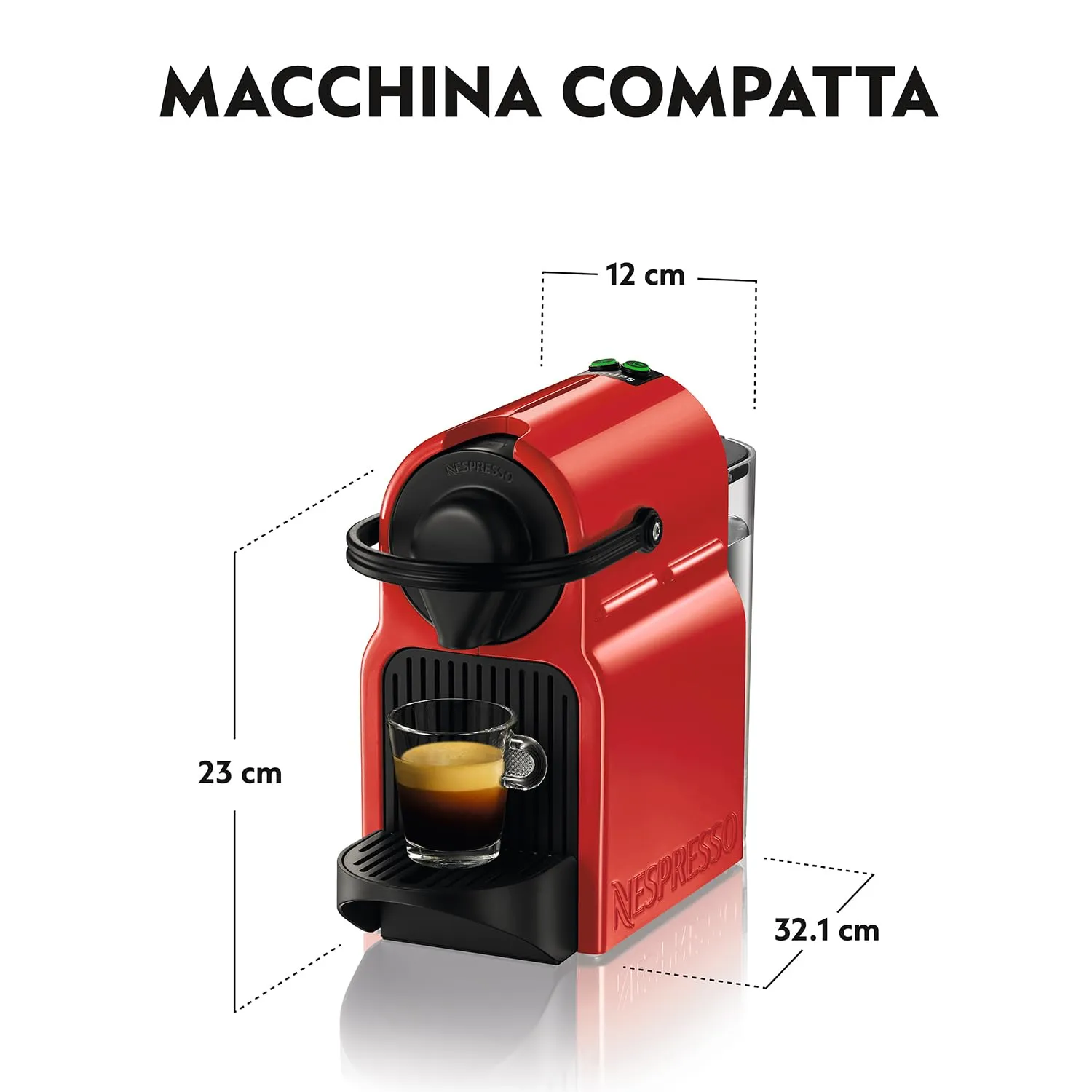 Krups Nespresso Inissia Kapselmaschine, Rot - immagine 5