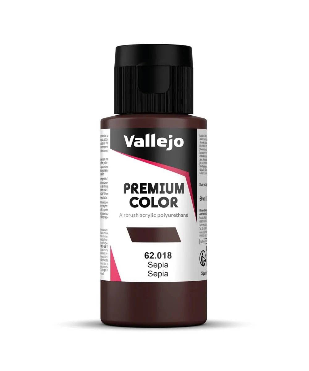 Vallejo Premium Acrylic Paint Sepia 60 ml for Airbrush - immagine 1