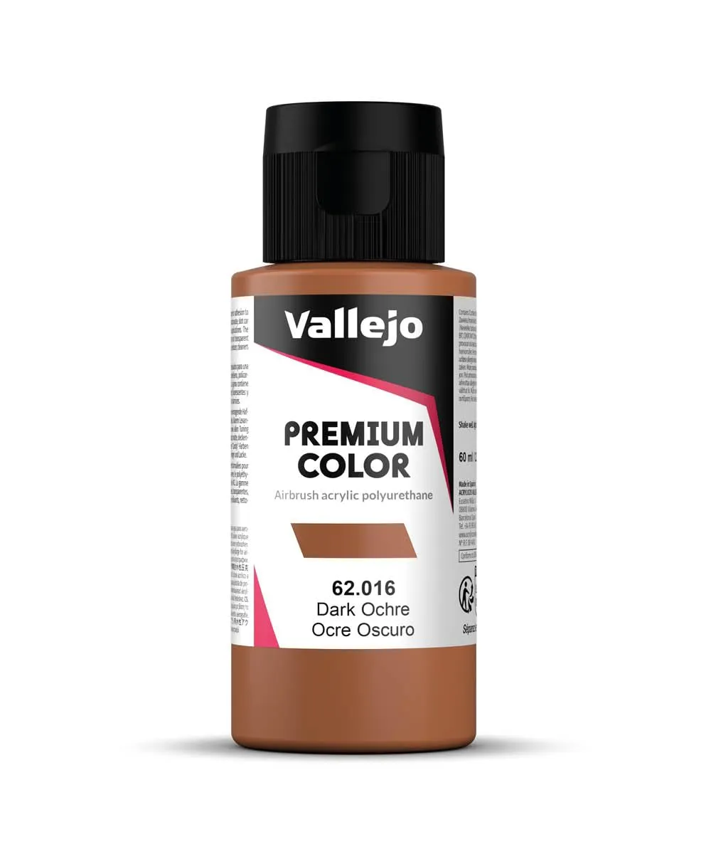 Vallejo 62016 Colore Acrilico per Aerografia, Marrone (Dark Ochre), 60 ml - immagine 1