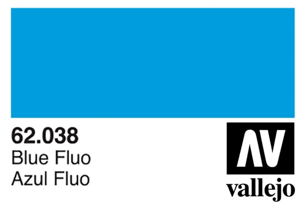 Vallejo 62038 Colore Acrilico per Aerografia, Blue Fluorescent, 60 ml - immagine 3