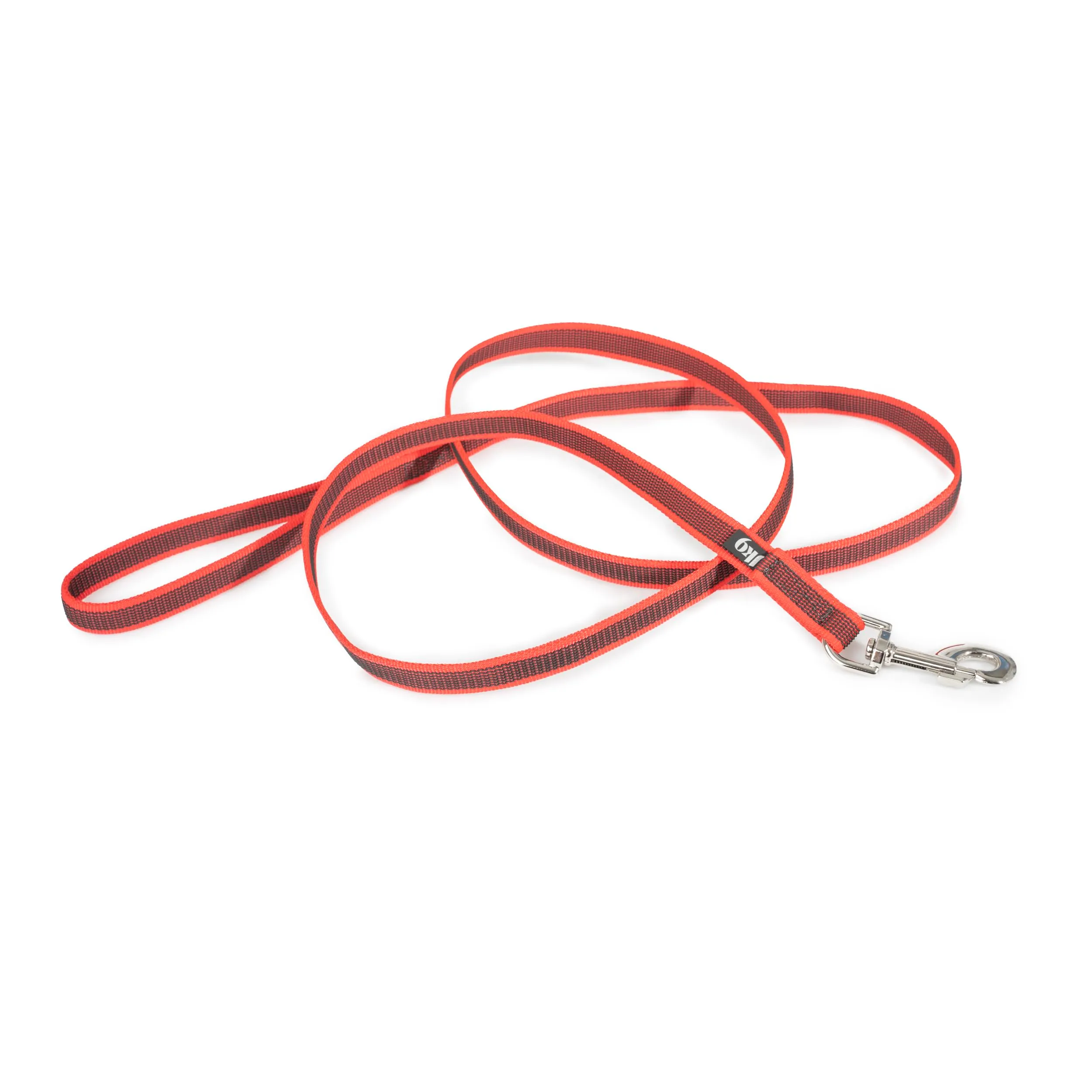 Julius-K9 Color & Gray Super Presa Guinzaglio Con Manico, 20 mm x 2 m, Rosso - immagine 1