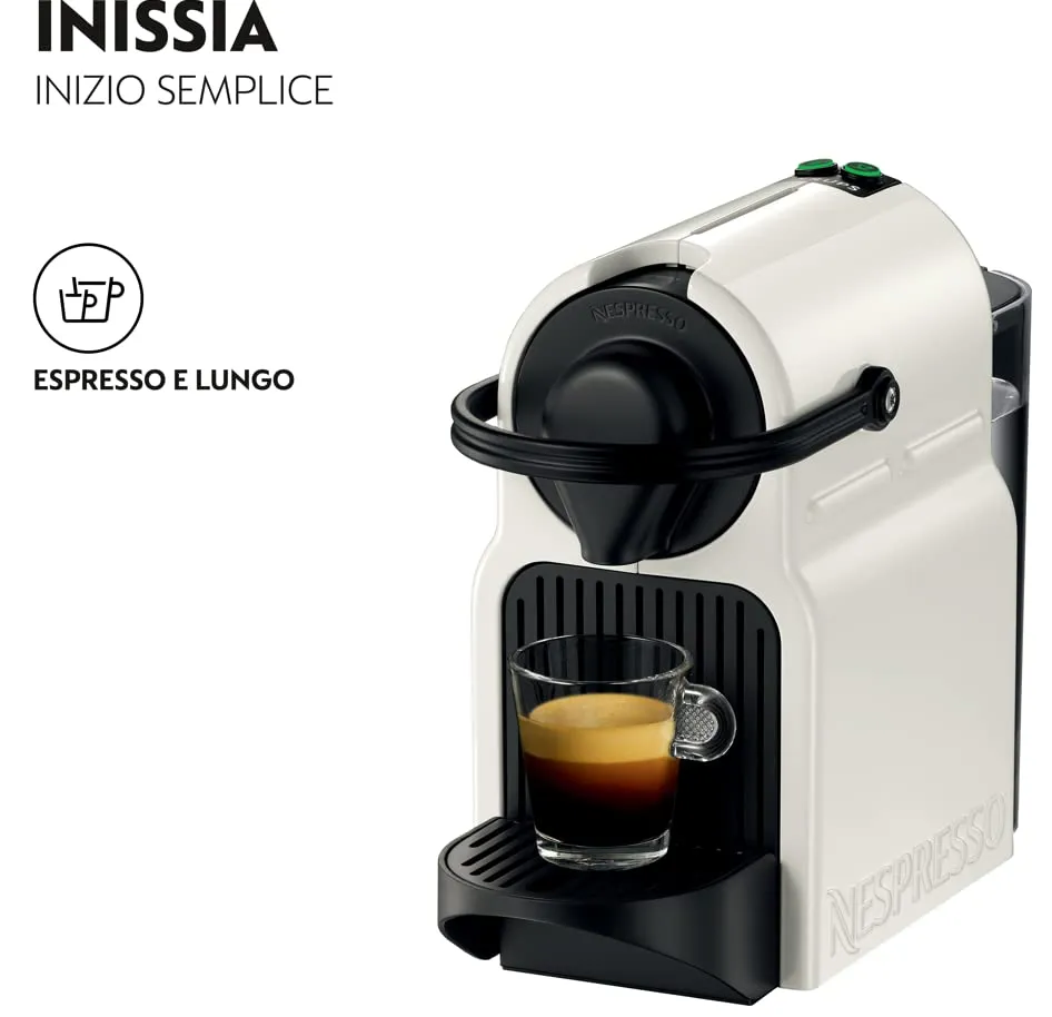 Krups Nespresso Inissia XN1001 Macchina da Caffè, White - immagine 2