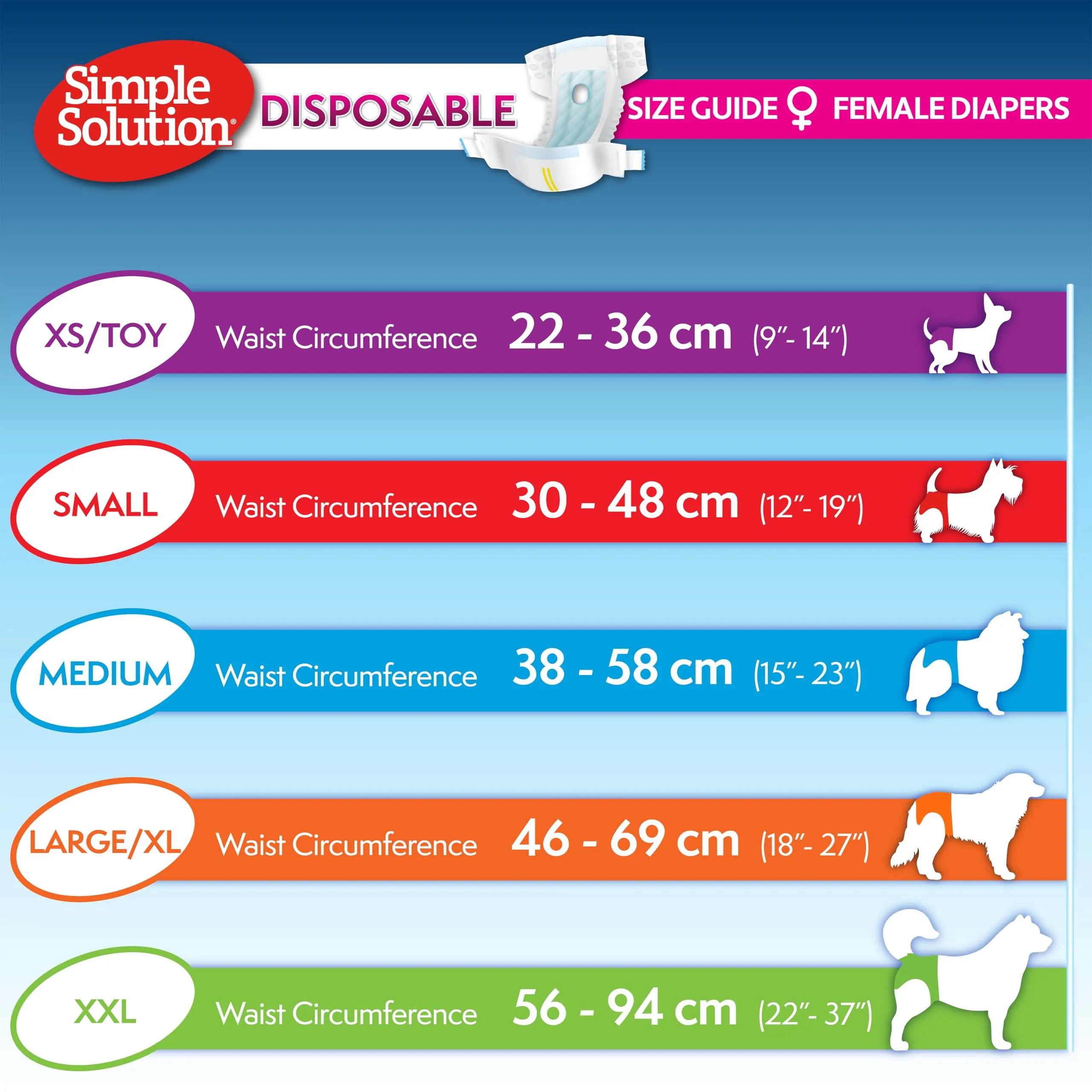 Simple Solution Pannolini usa e getta per cani femmina, XXL, 12 pz. - immagine 6
