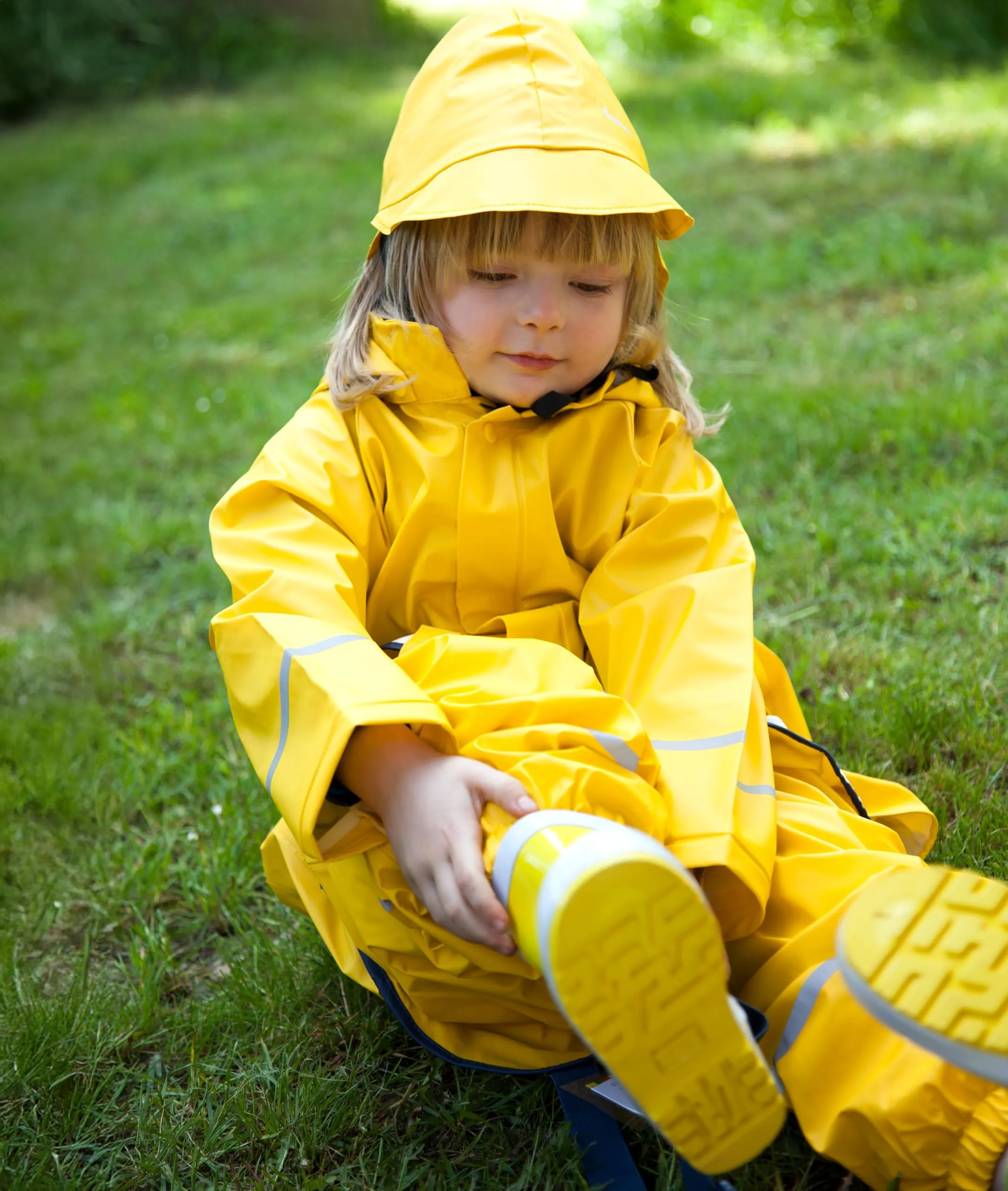 Playshoes Regenjacke Basic Unisex Bambini e Ragazzi, Giallo, 74 - immagine 2