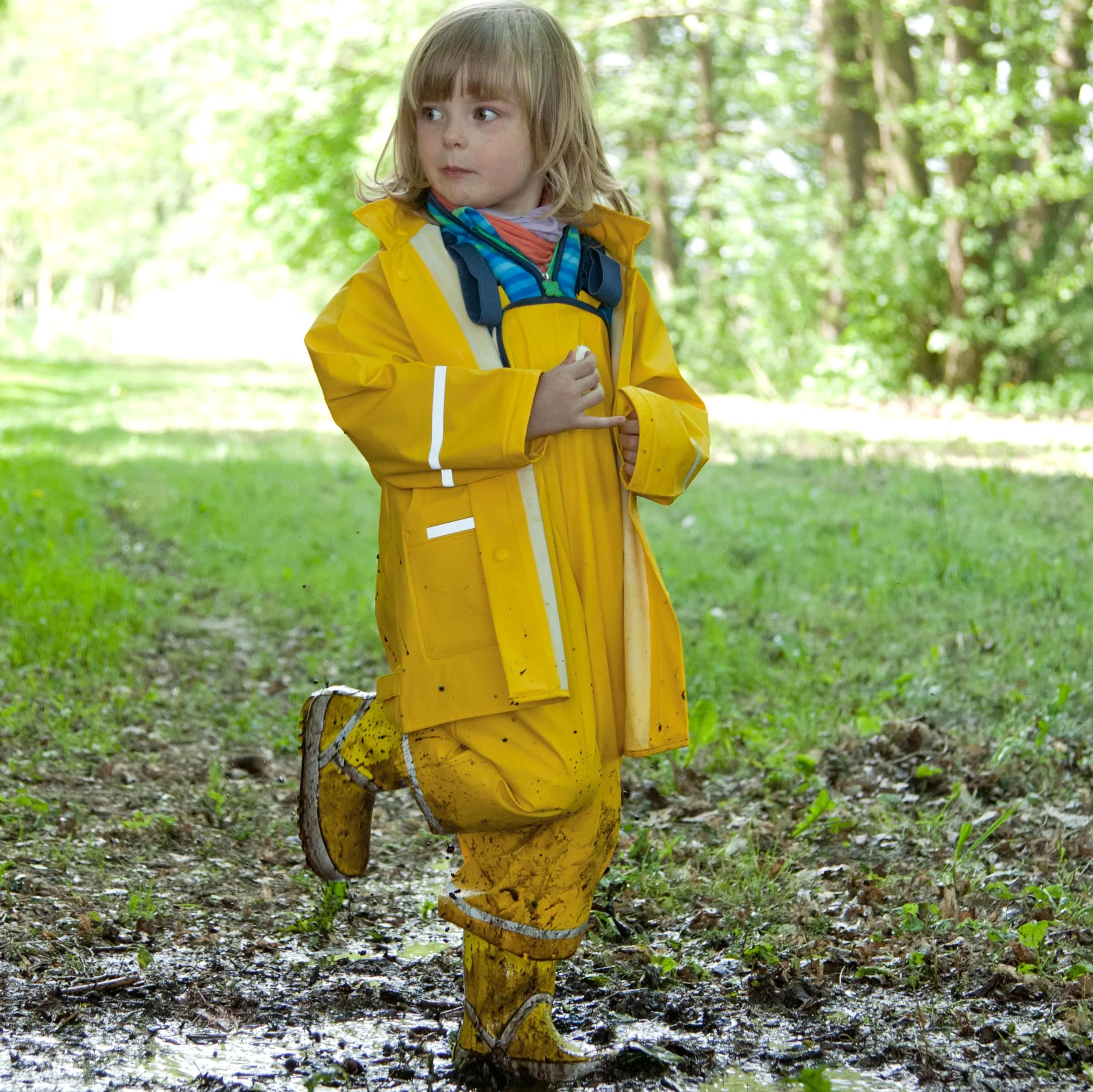 Playshoes Regenjacke Basic Unisex Bambini e Ragazzi, Giallo, 74 - immagine 3