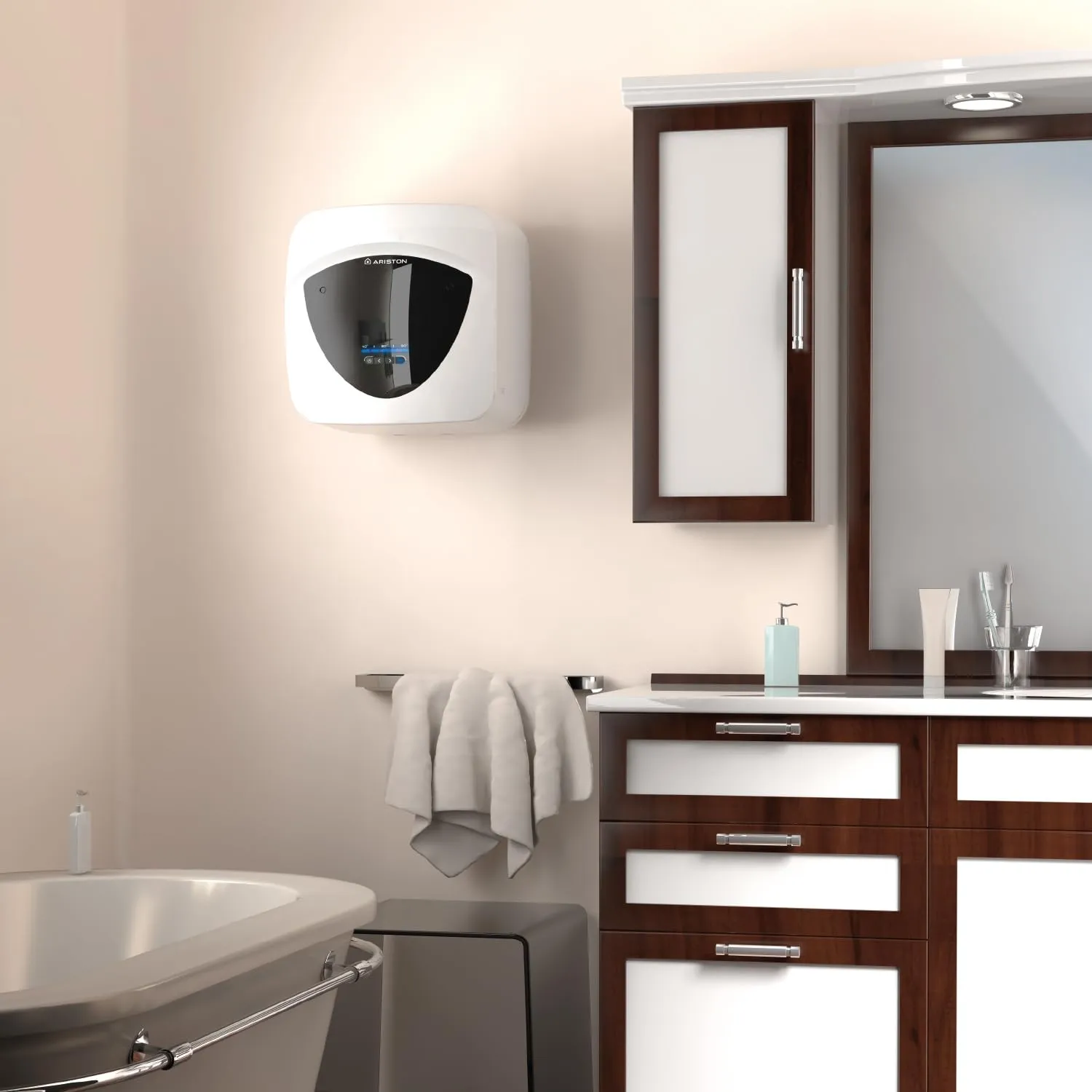 Ariston Andris Lux Eco Scaldacqua Elettrico 10 Litri, Sottolavello, Bianco - immagine 4