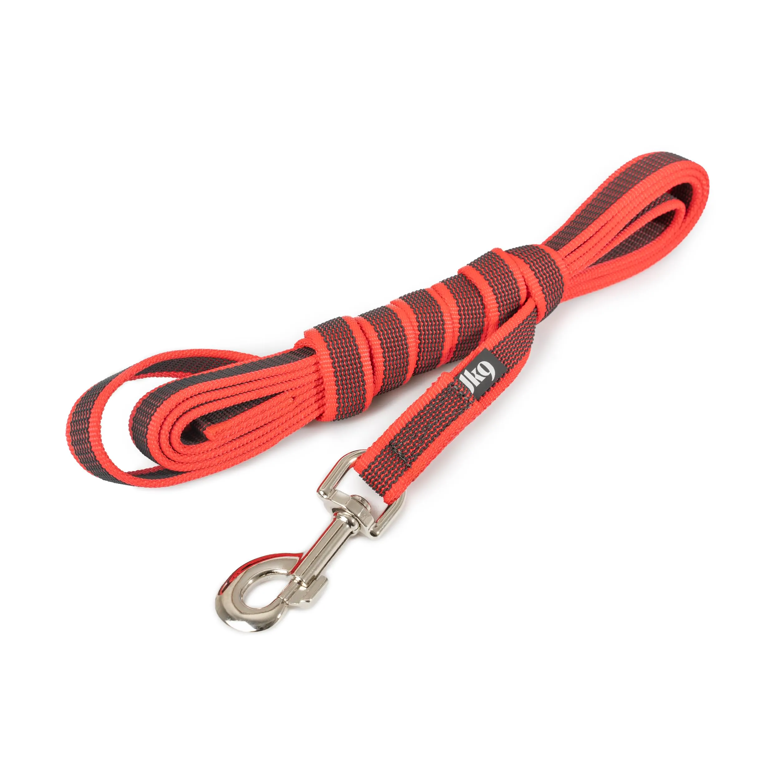 Julius-K9 Color & Gray Super Presa Guinzaglio Con Manico, 20 mm x 3 m, Rosso - immagine 1