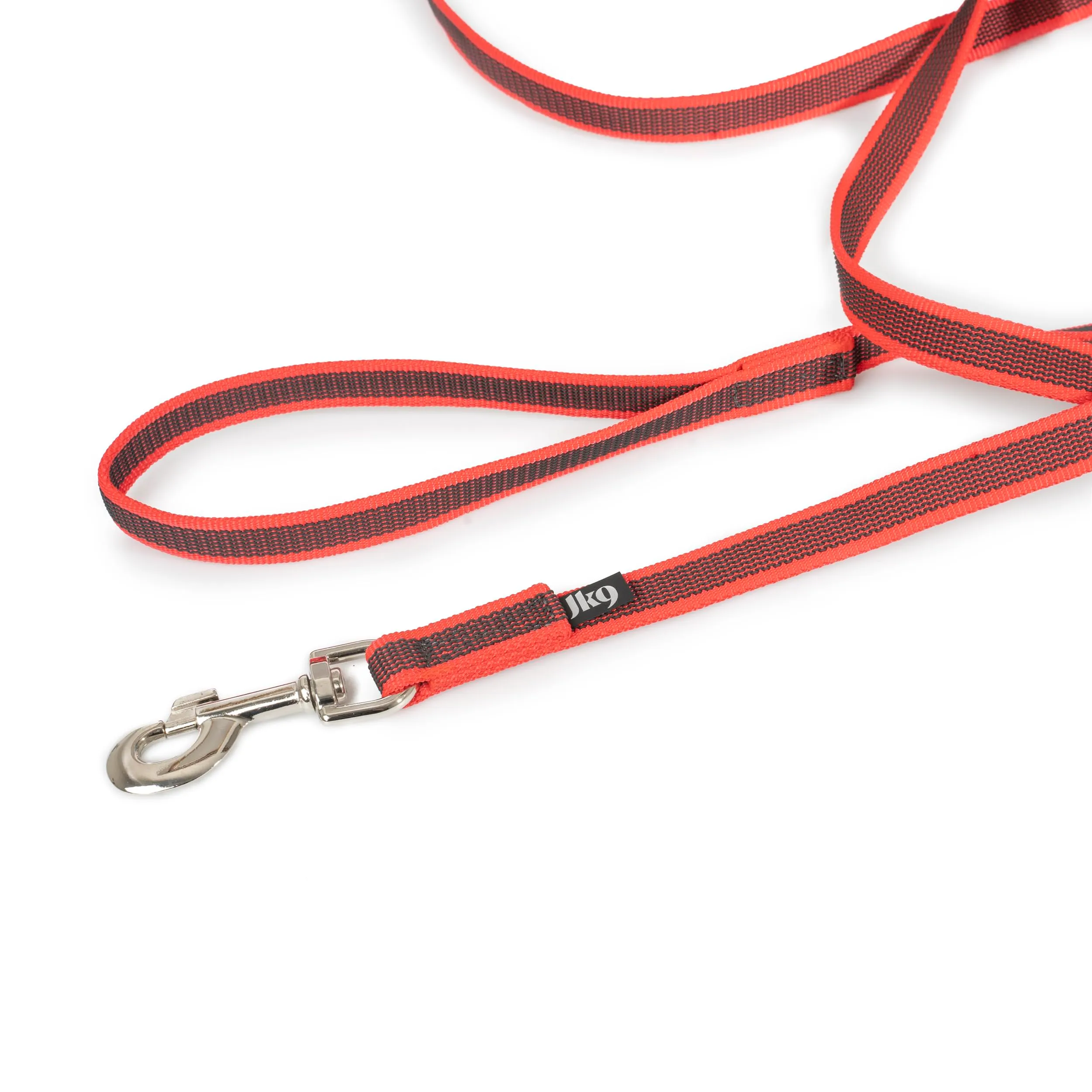 Julius-K9 Color & Gray Super Presa Guinzaglio Con Manico, 20 mm x 3 m, Rosso - immagine 3